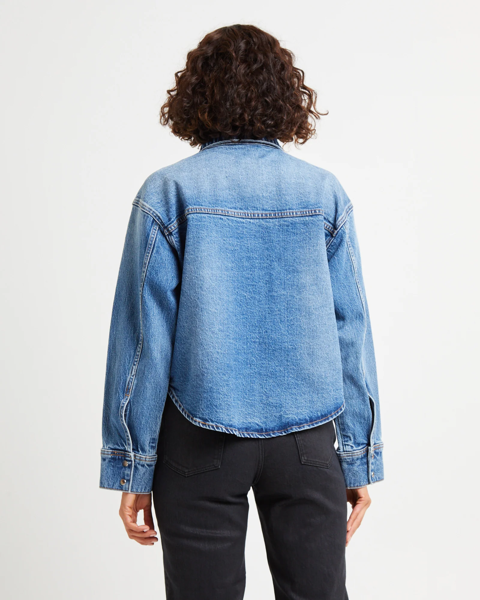 Eva Denim Shacket Vintage Indigo - Image 3