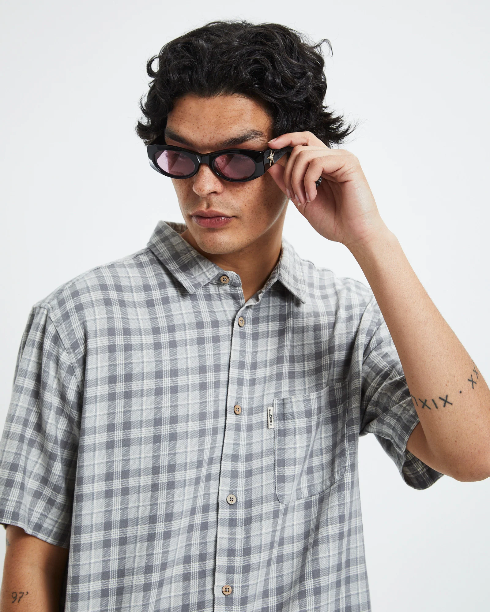 Evan Mock X Suede Sunglasses Black Polished/Velvet - Image 2