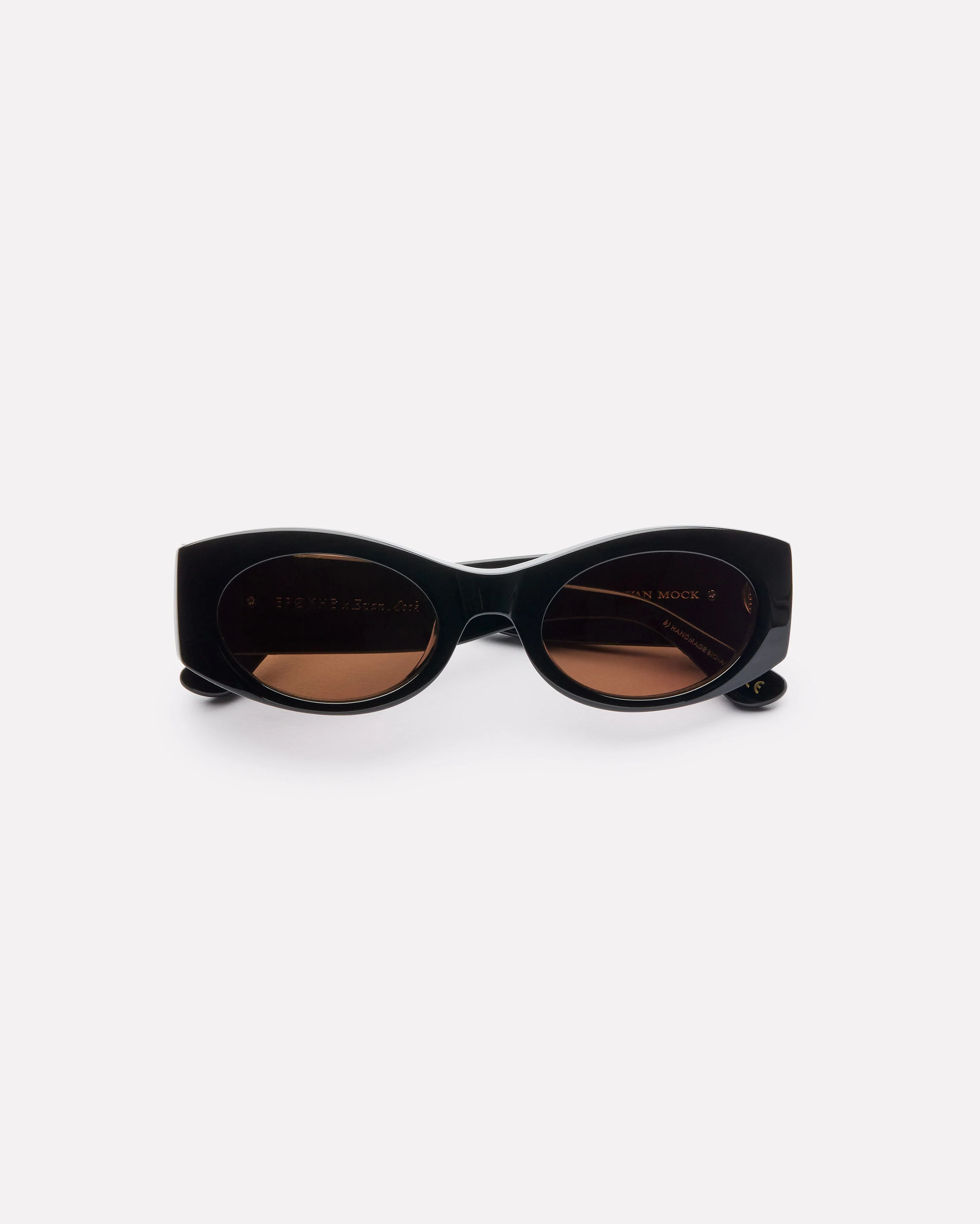 Evan Mock X Suede Sunglasses in Black Polished/Bronze Amber - Image 2