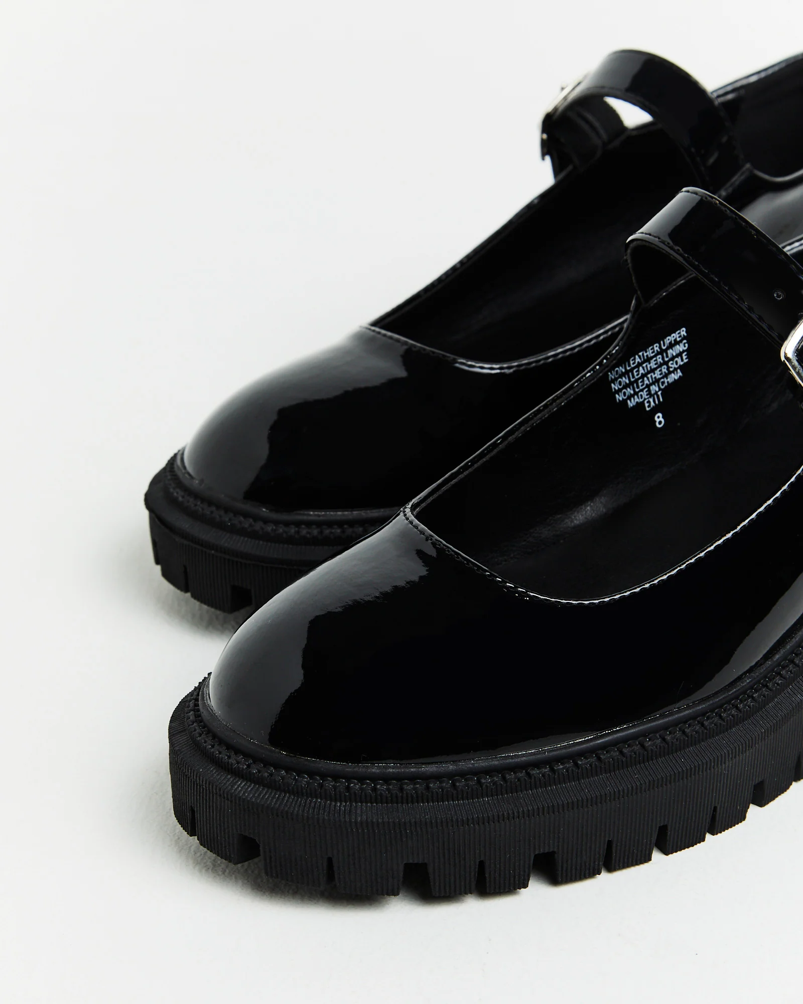 Exit Patent PU Mary Jane Loafers in Black - Image 4