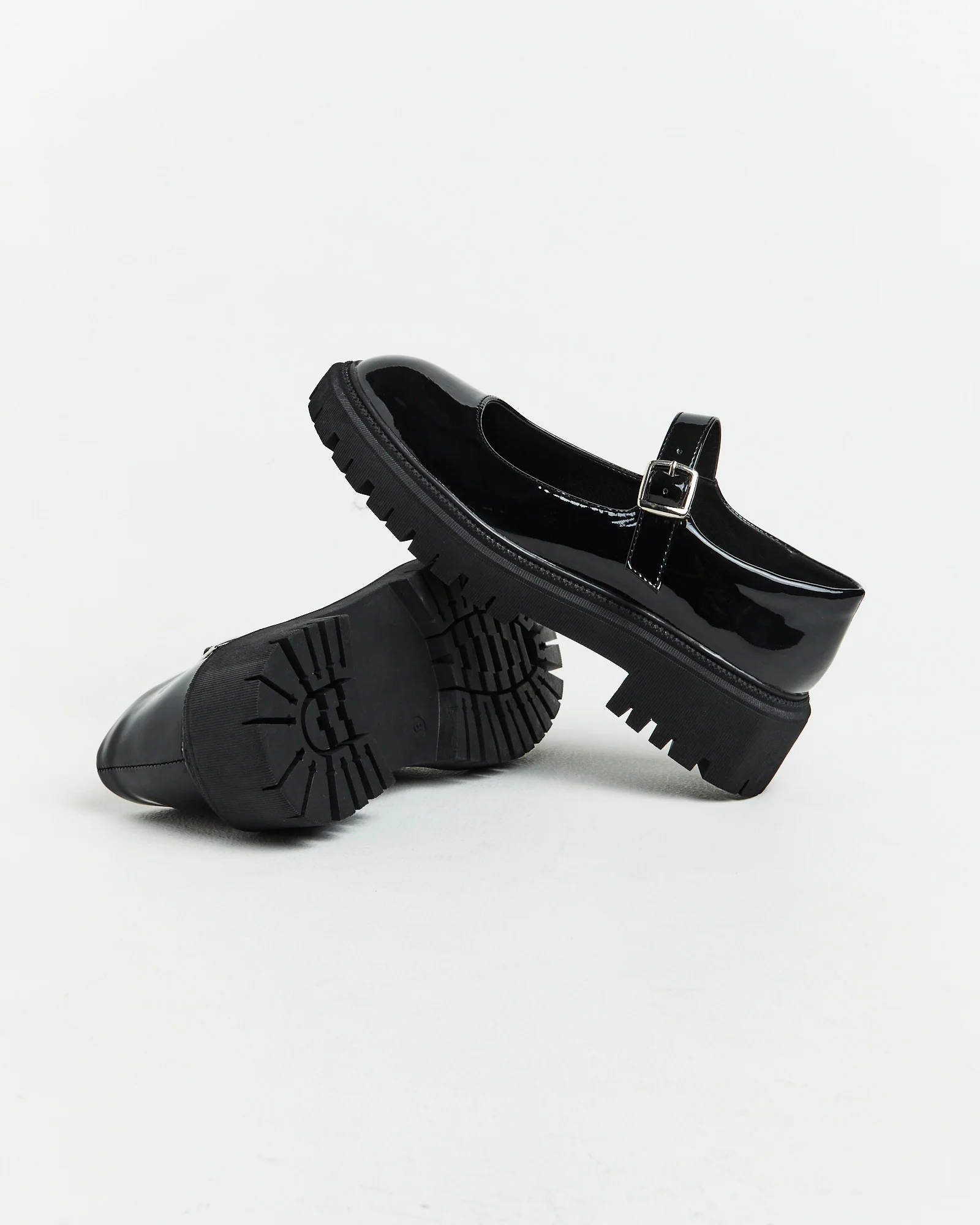 Exit Patent PU Mary Jane Loafers in Black - Image 6