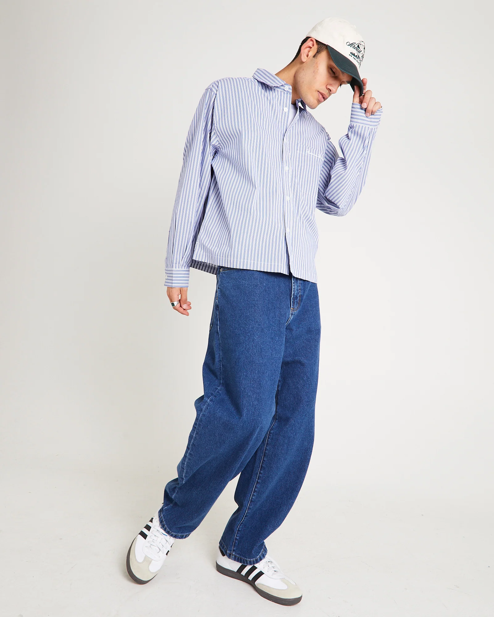 Ezy Barrel Denim Jeans Forever Blue