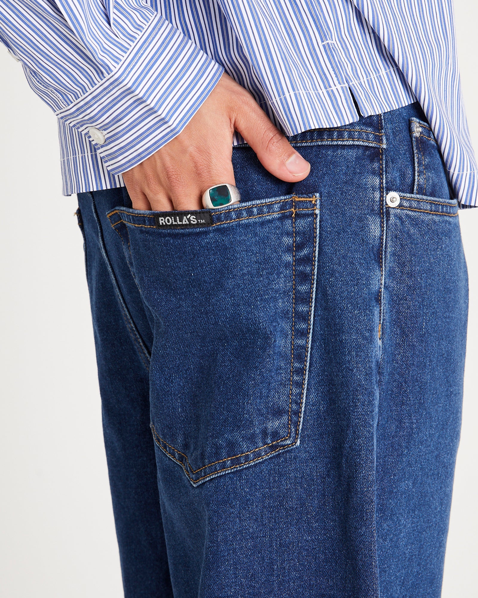 Ezy Barrel Denim Jeans Forever Blue - Image 6