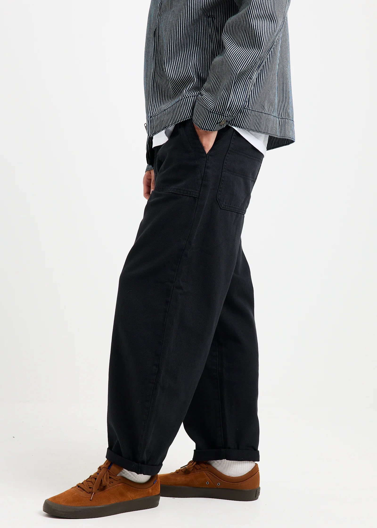 Ezy Barrel Denim Jeans Work Canvas Roll Black - Image 4
