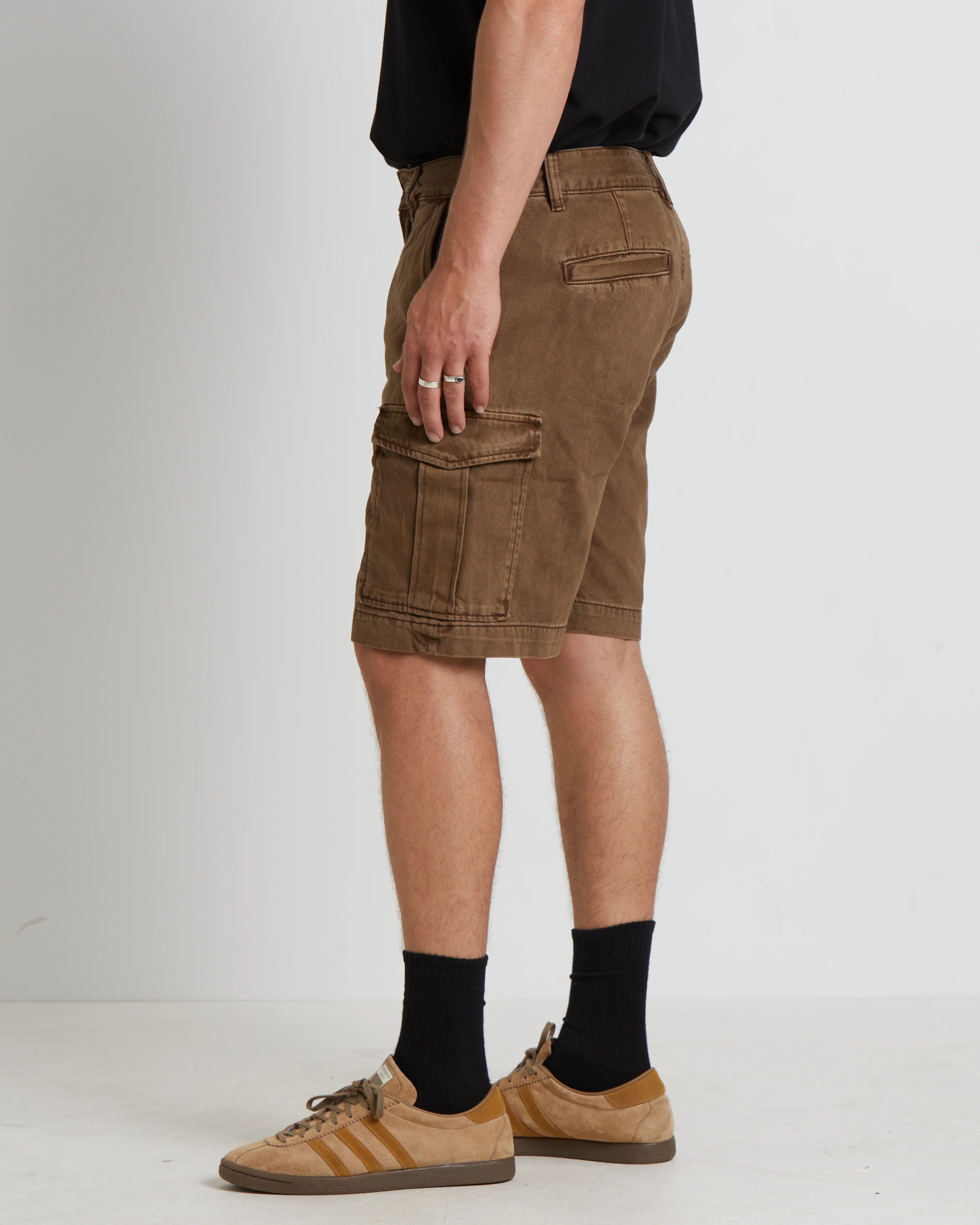 Ezy Trade Cargo Shorts in Brown - Image 4