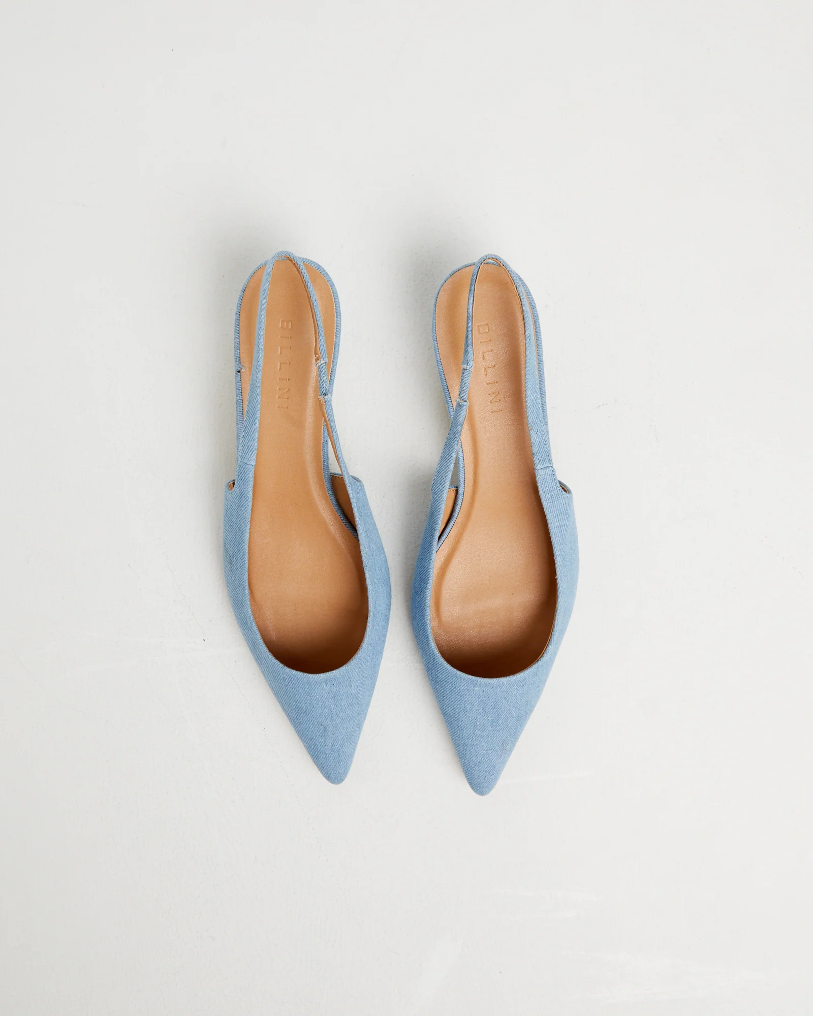 Felina Kitten Heels in Blue Denim - Image 2