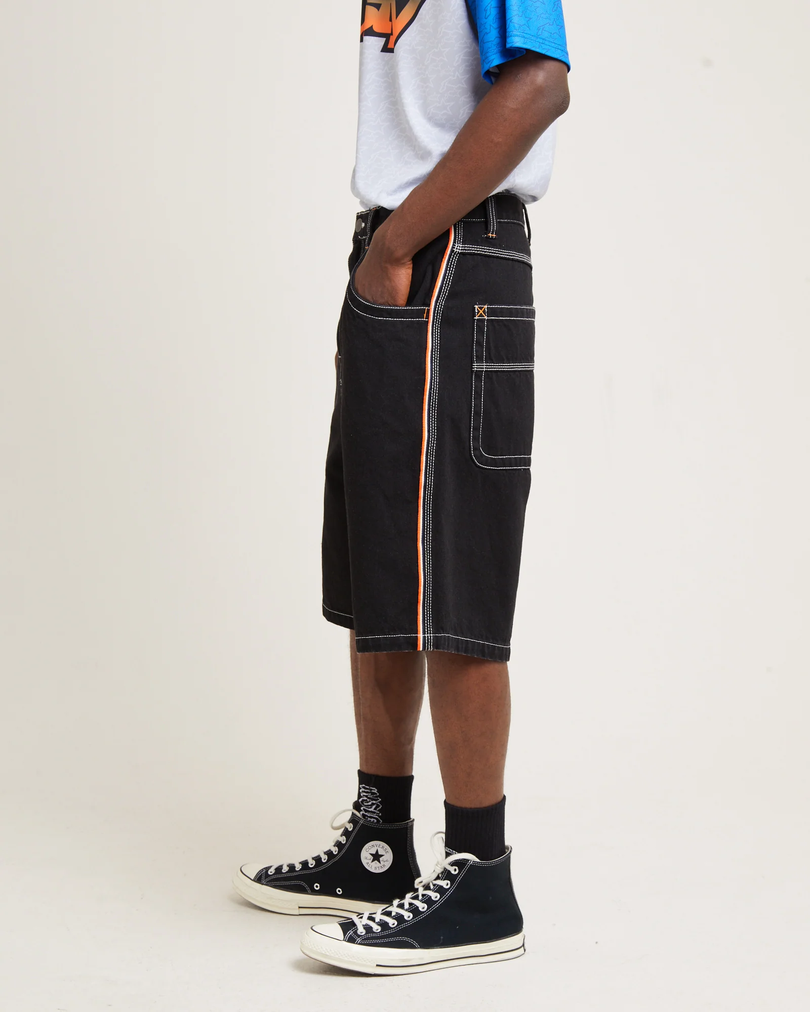 Flip Daddy Draggin Denim Jorts Black Out - Image 5