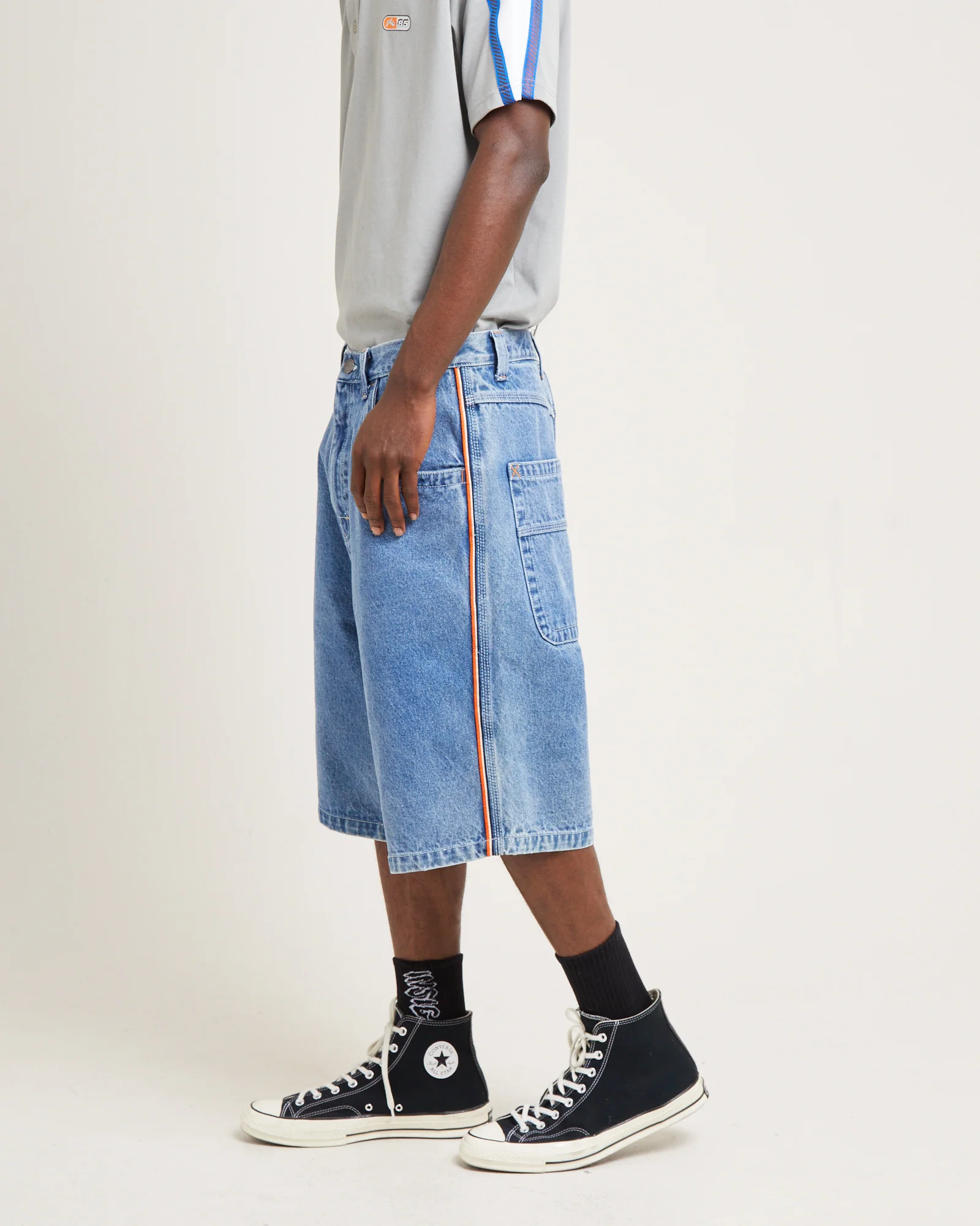 Flip Daddy Draggin Denim Jorts Middy Blue - Image 4