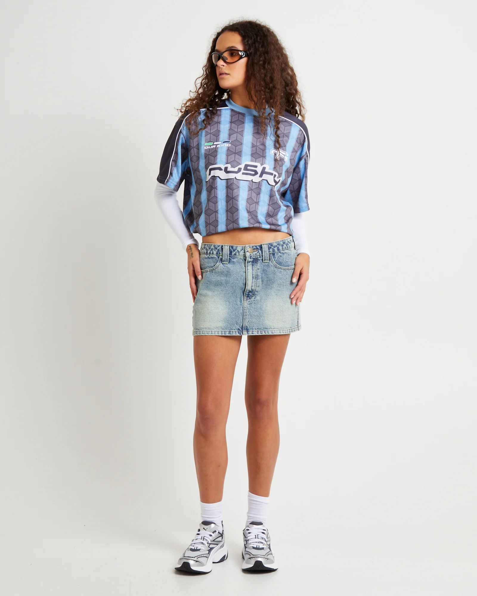 Flip Mommy Tapeless Denim Mini Skirt - Image 3