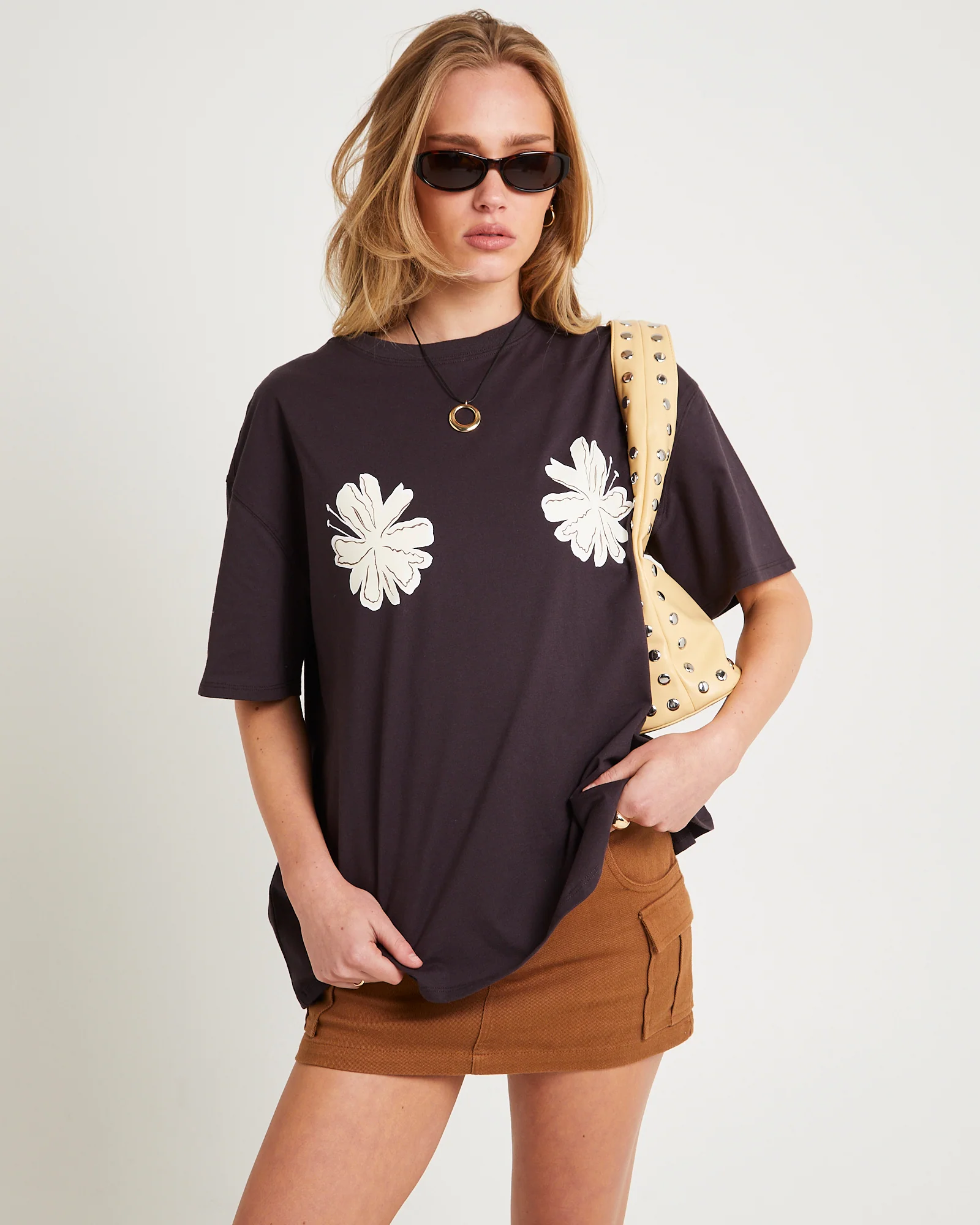 Flora Placement Oversized T-Shirt