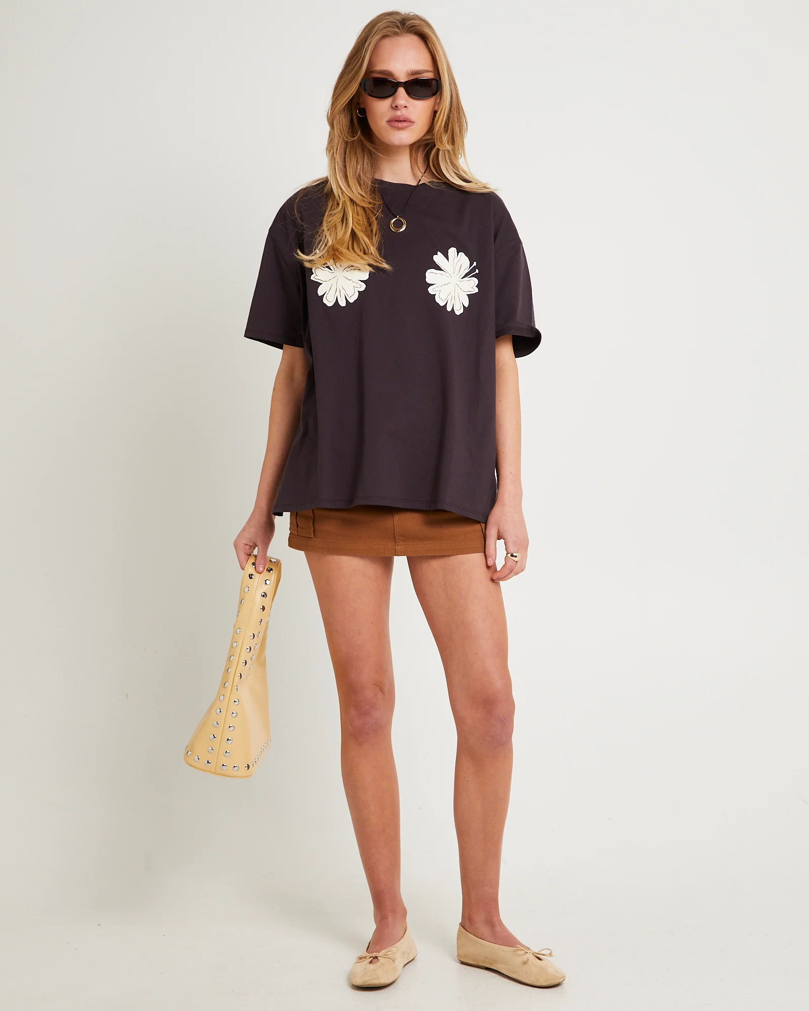 Flora Placement Oversized T-Shirt - Image 2