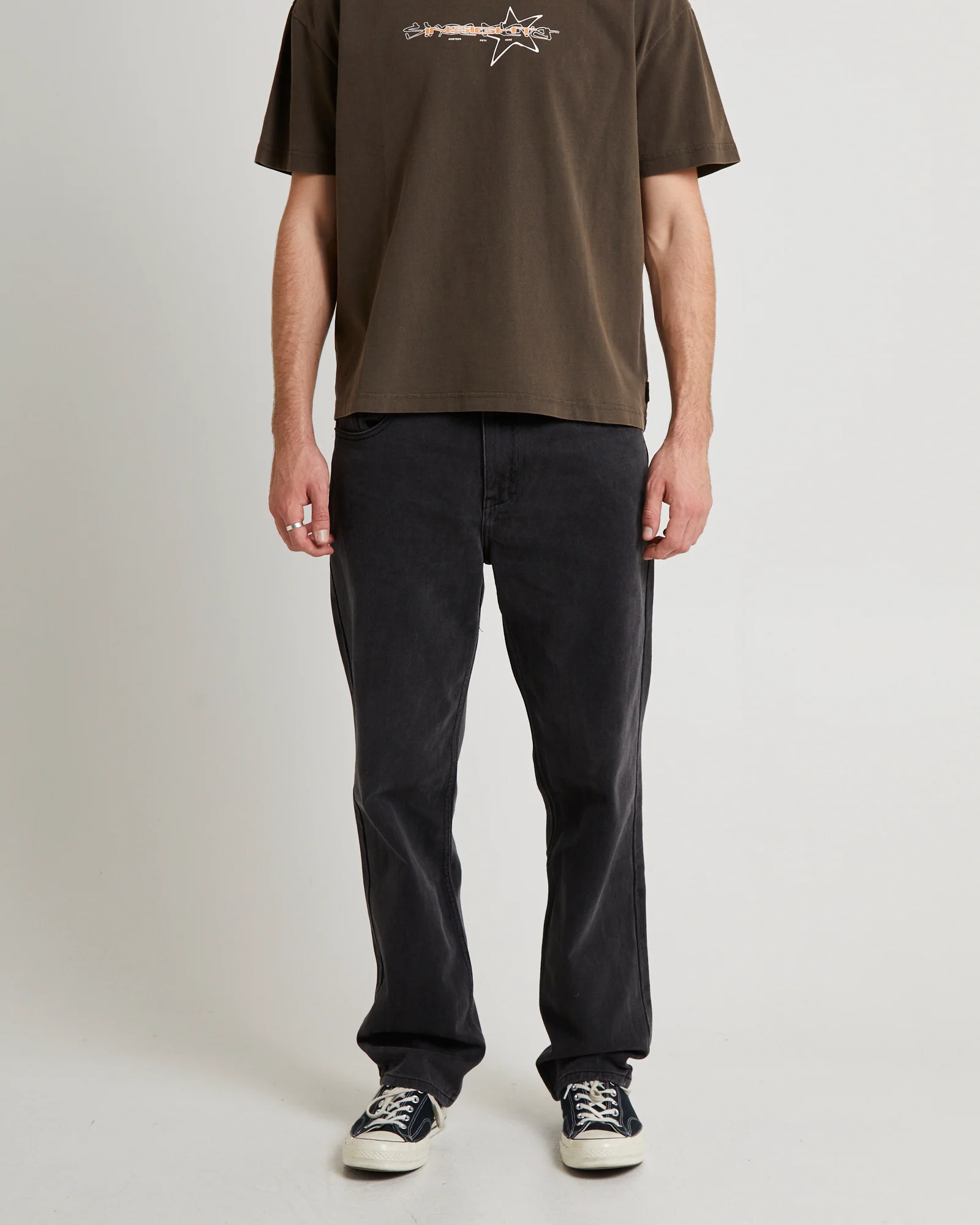 Fracture Straight Denim Jeans