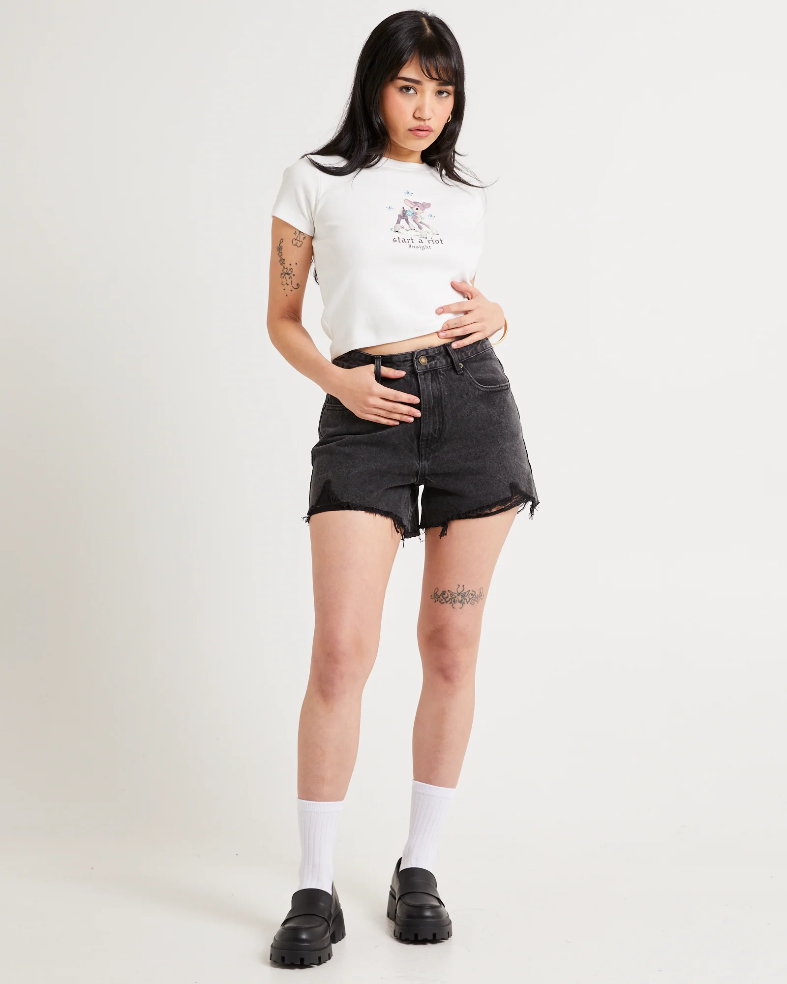 Frankie A-Line Denim Shorts