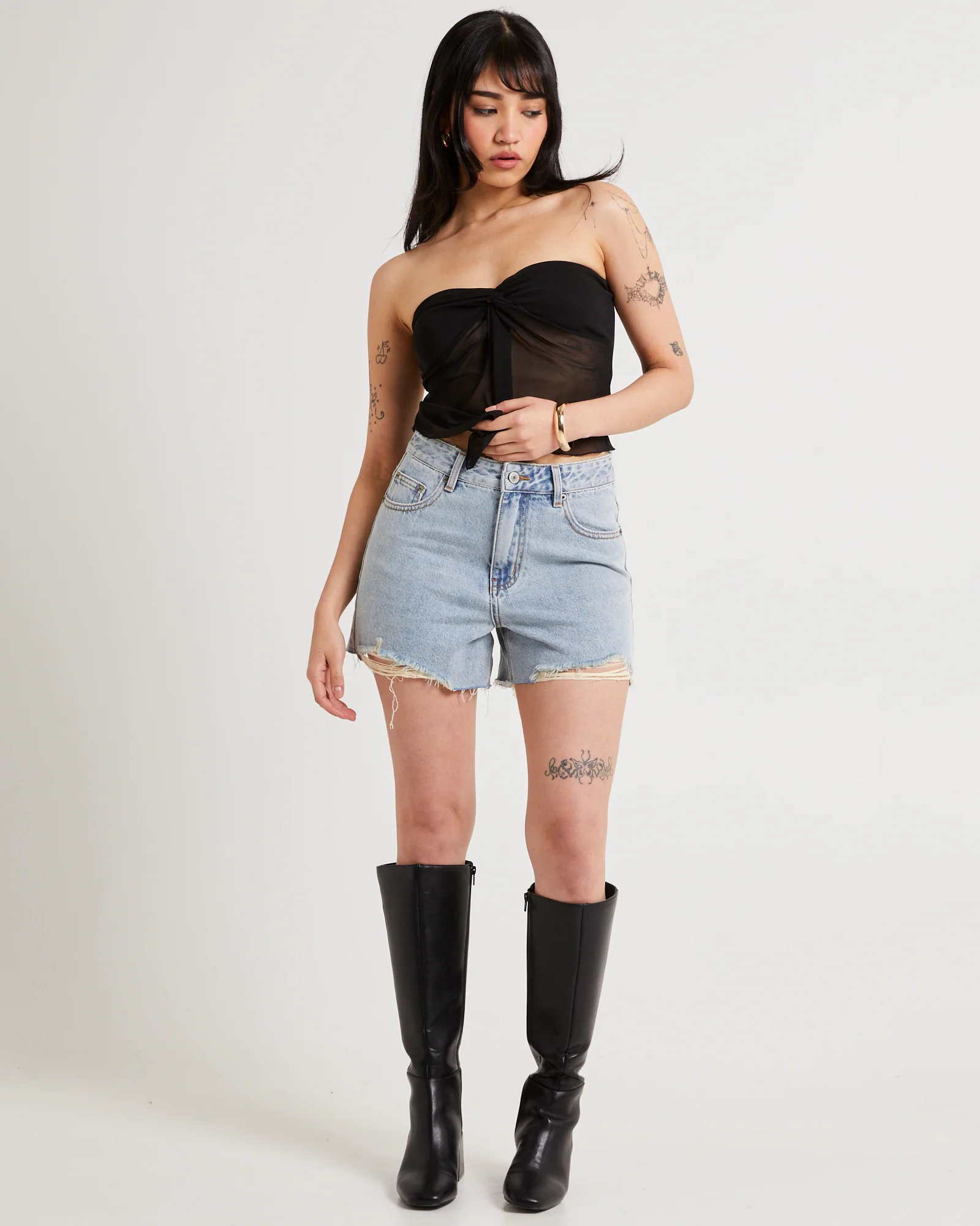Frankie A-Line Denim Shorts