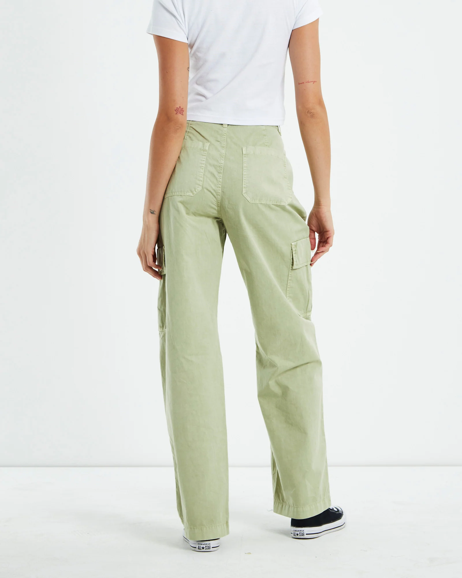 Frankie Cargo Pants Moss Green - Image 2