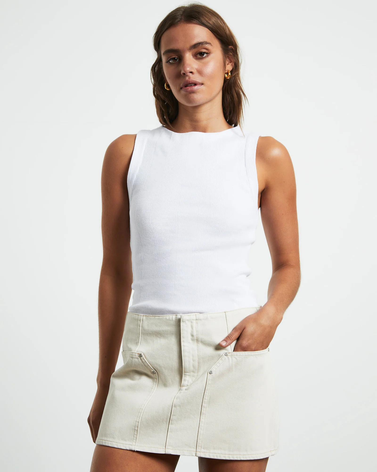 Frenchie 90s Tank Top in White - Image 5