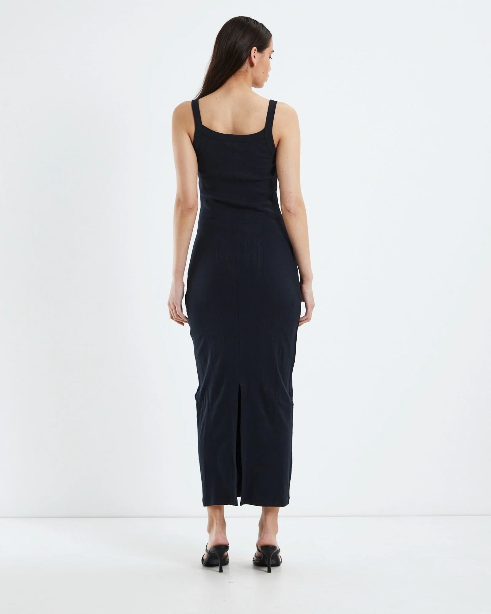 Frenchie Rib Dress Black - Image 2