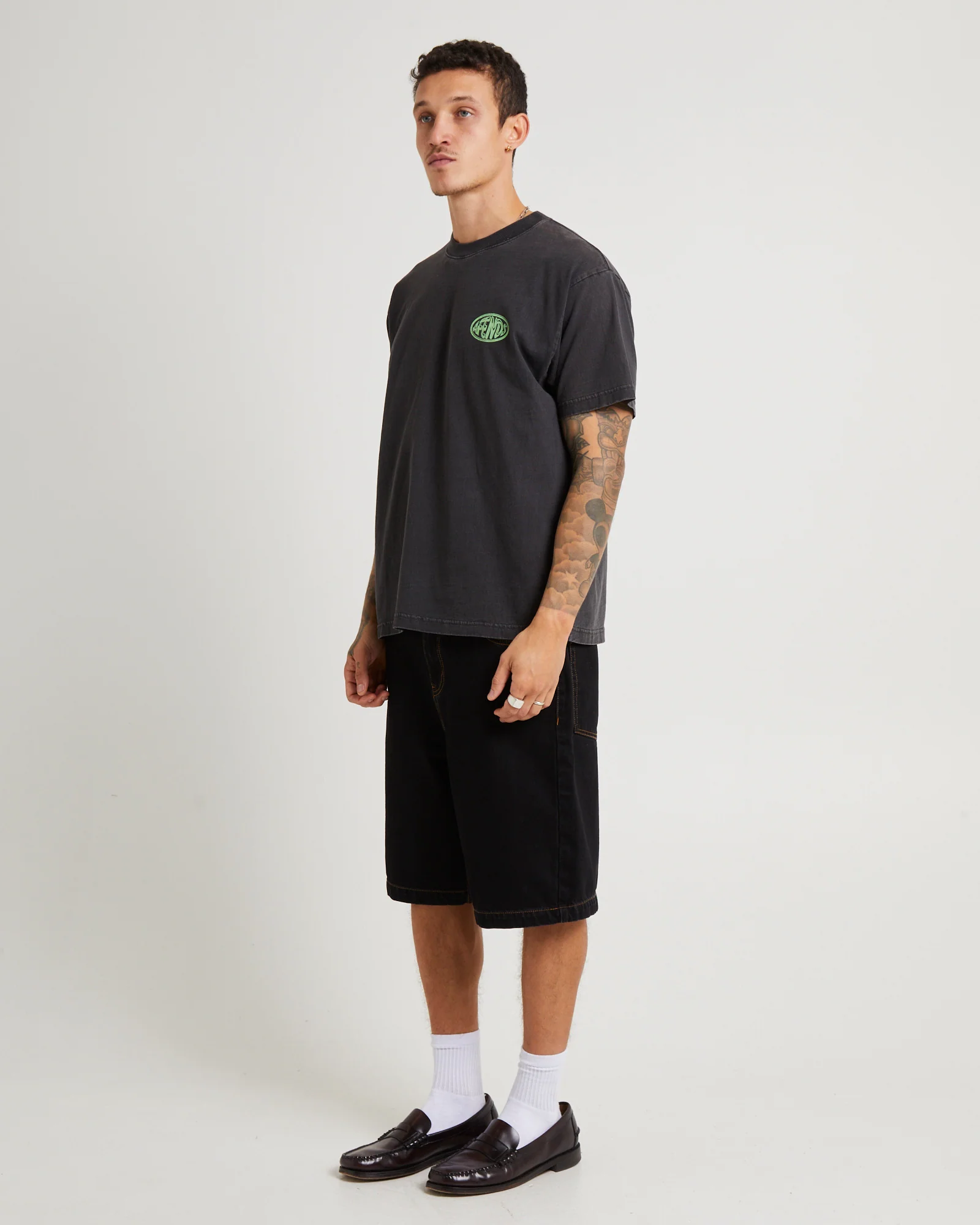 Frogga Heavy Boxy Fit T-Shirt Stone Black - Image 4