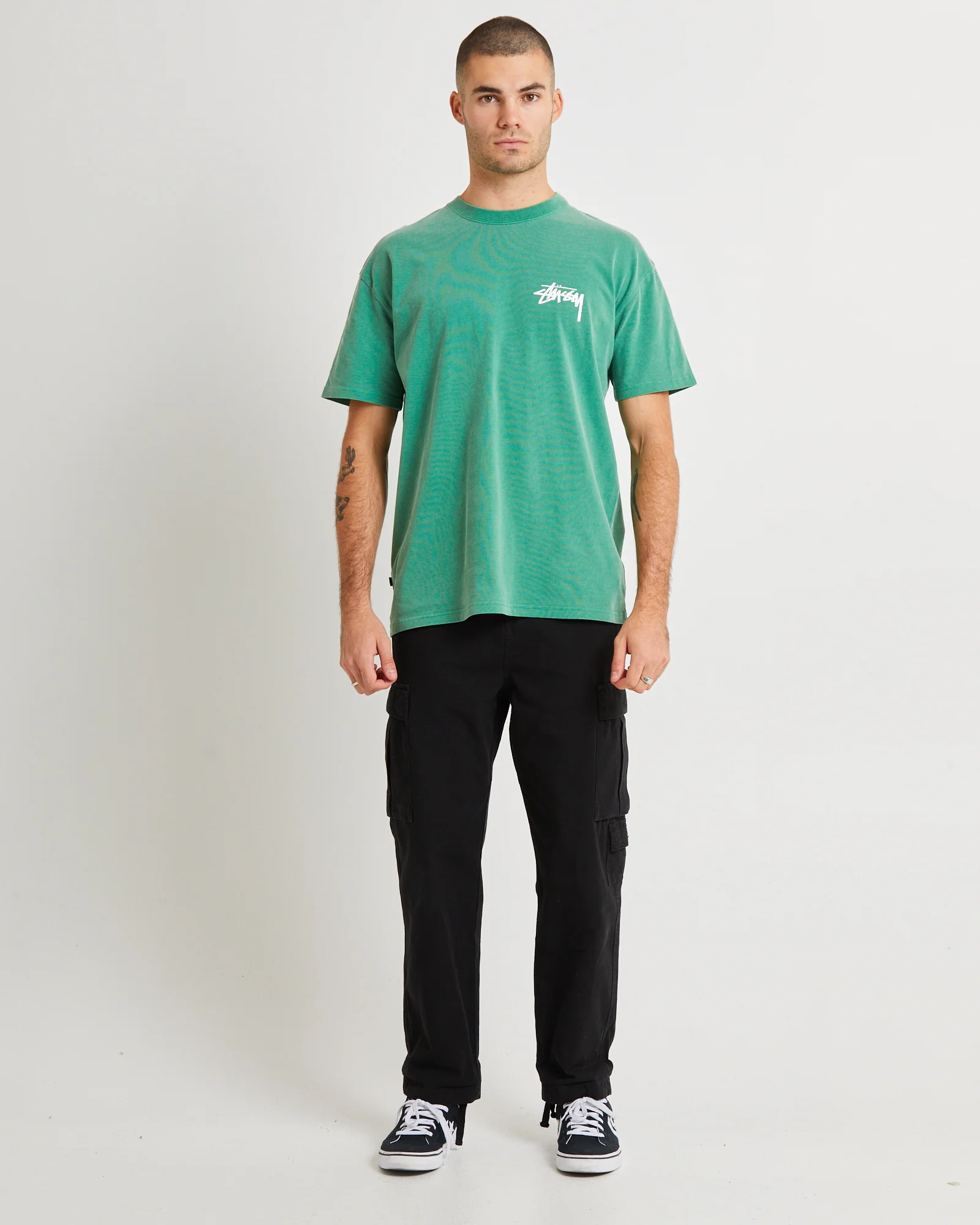 Fuzzy Dice Heavyweight Short Sleeve T-Shirt Pine Green - Image 3