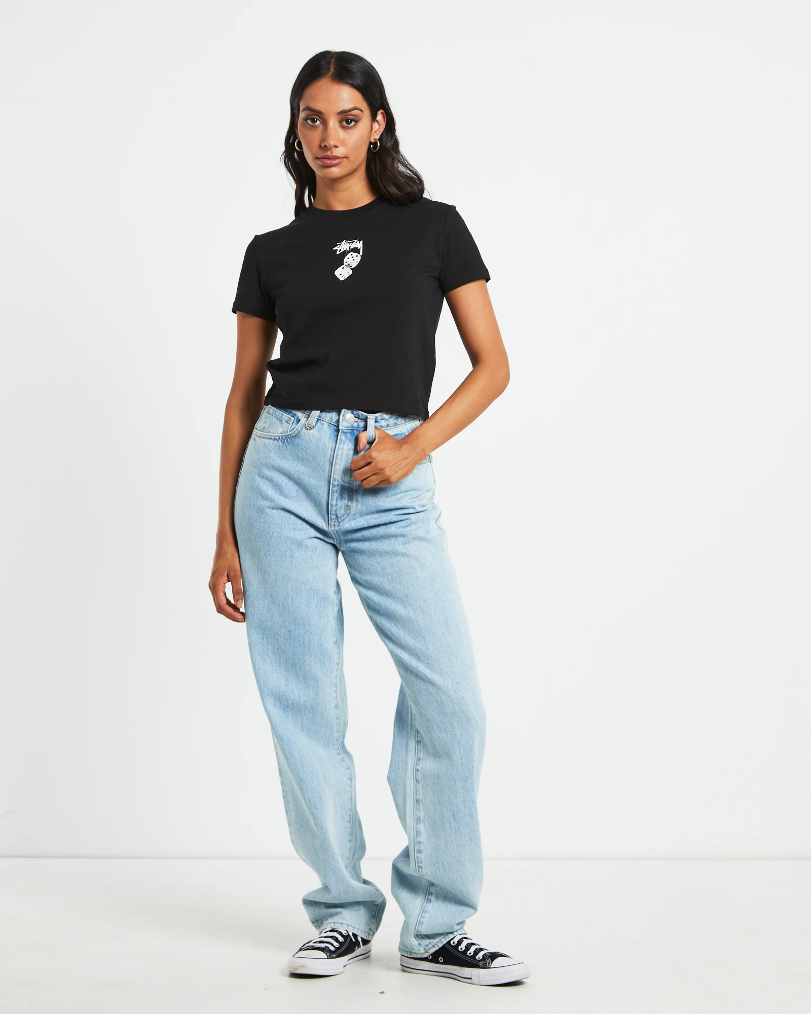 Fuzzy Dice Slim Tee in Black - Image 3