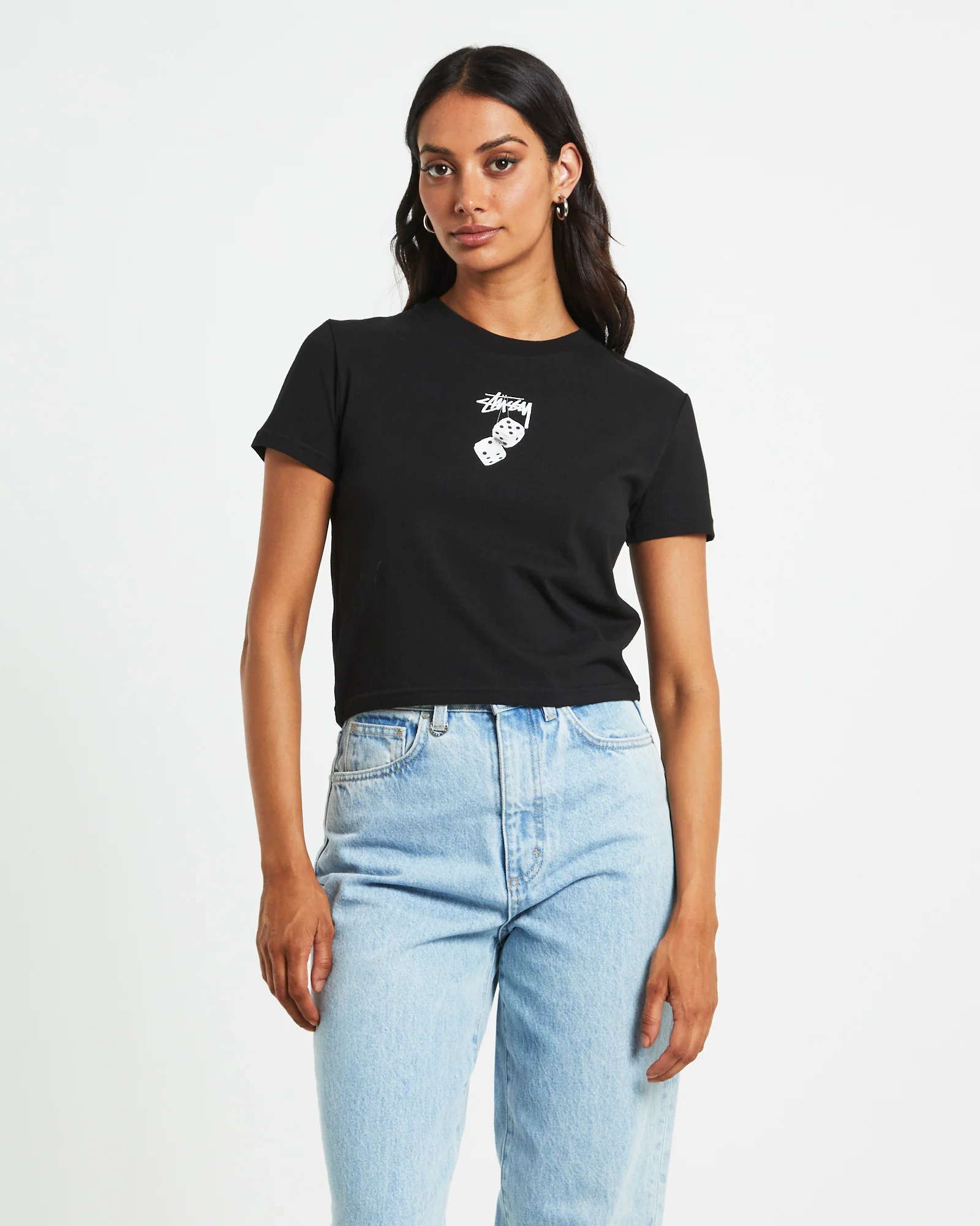 Fuzzy Dice Slim Tee in Black - Image 5