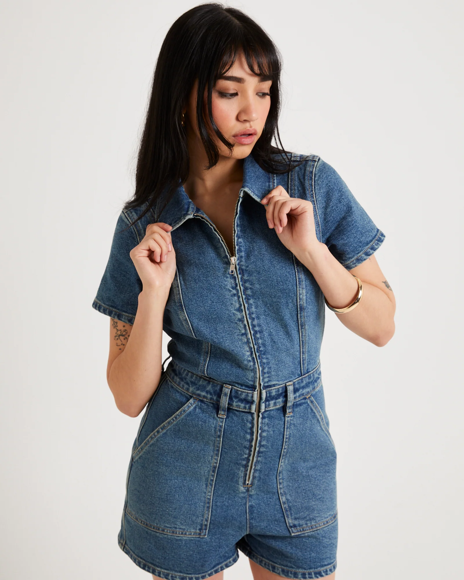 Georgia Denim Romper