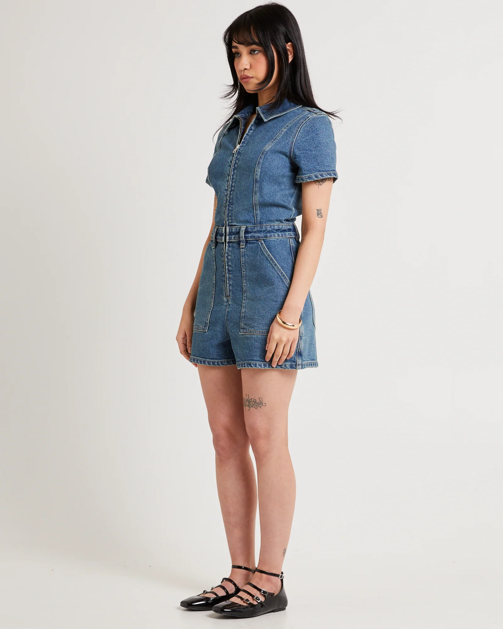 Georgia Denim Romper - Image 3