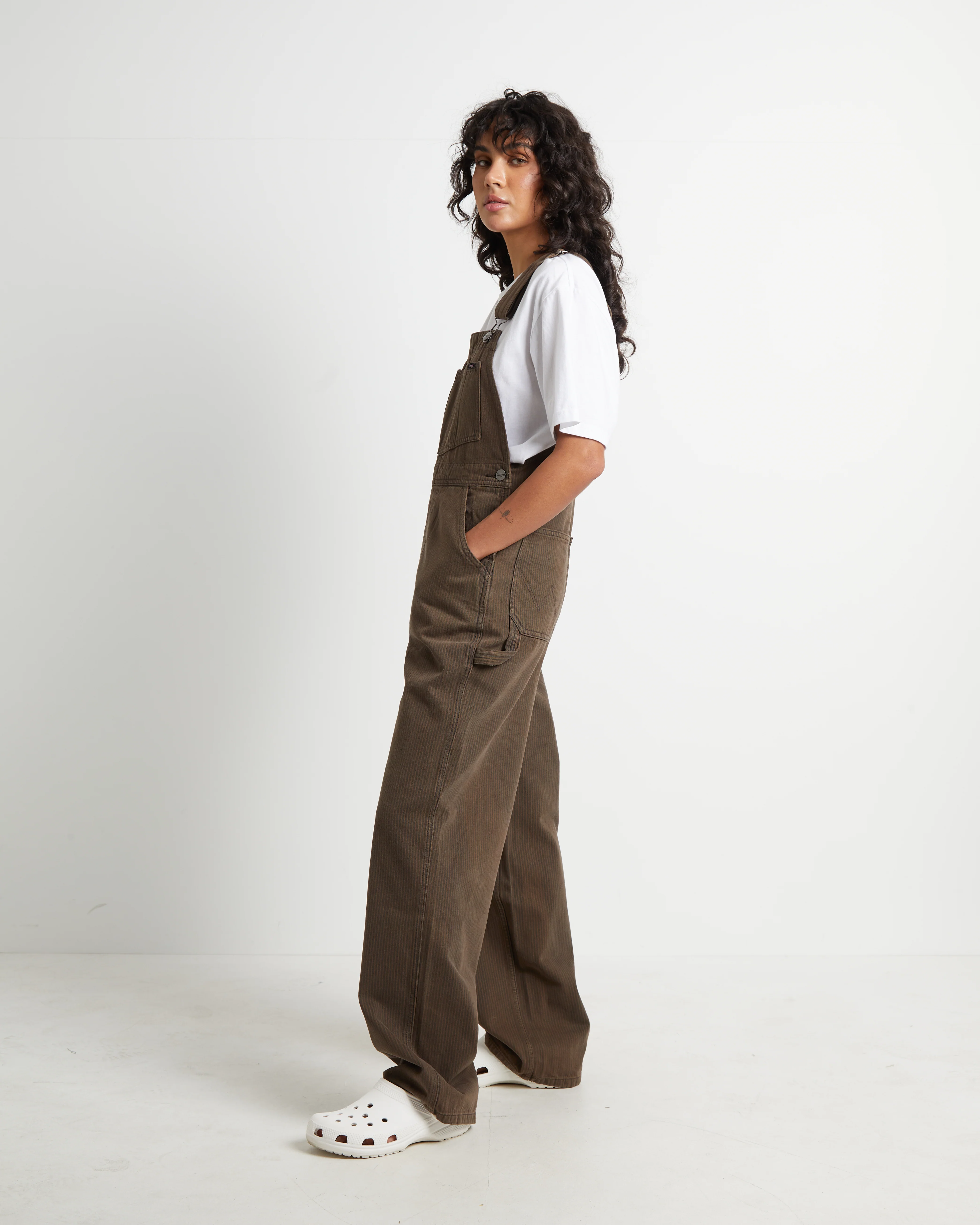 Get Gone Overalls in Choc Hickory Brown - Image 4