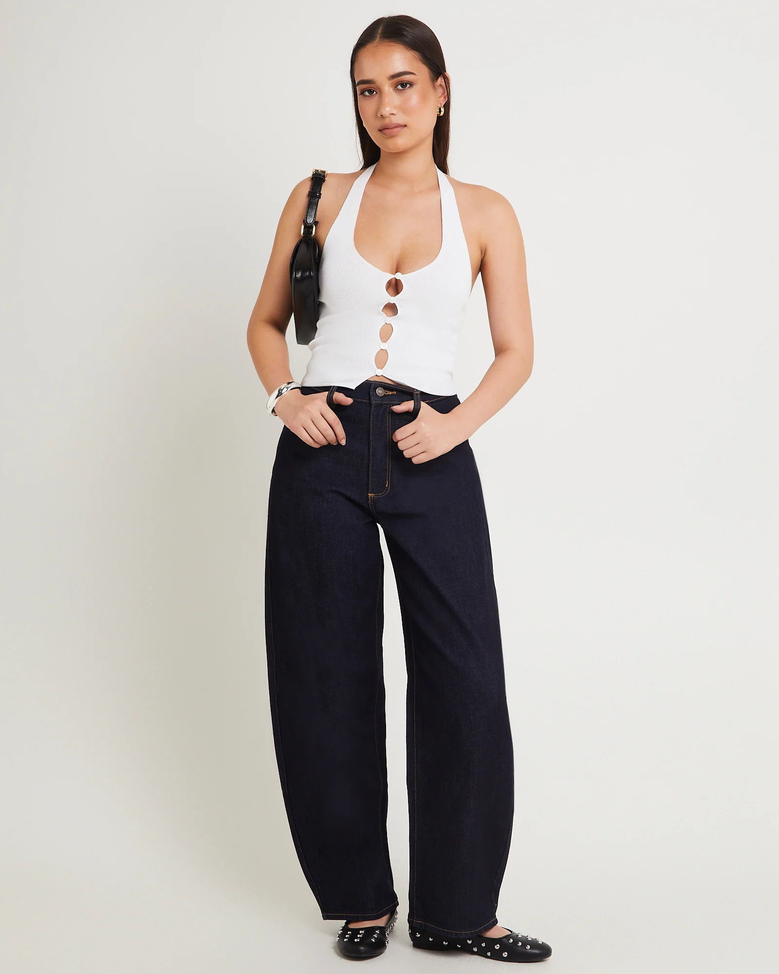 Gigi Barrel Denim Jeans Helena Rinse Blue