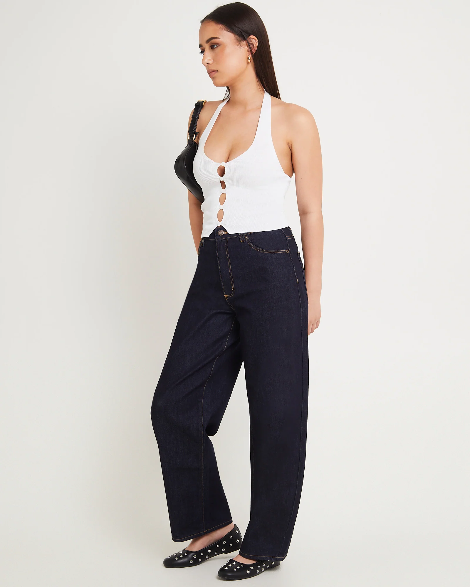 Gigi Barrel Denim Jeans Helena Rinse Blue - Image 3