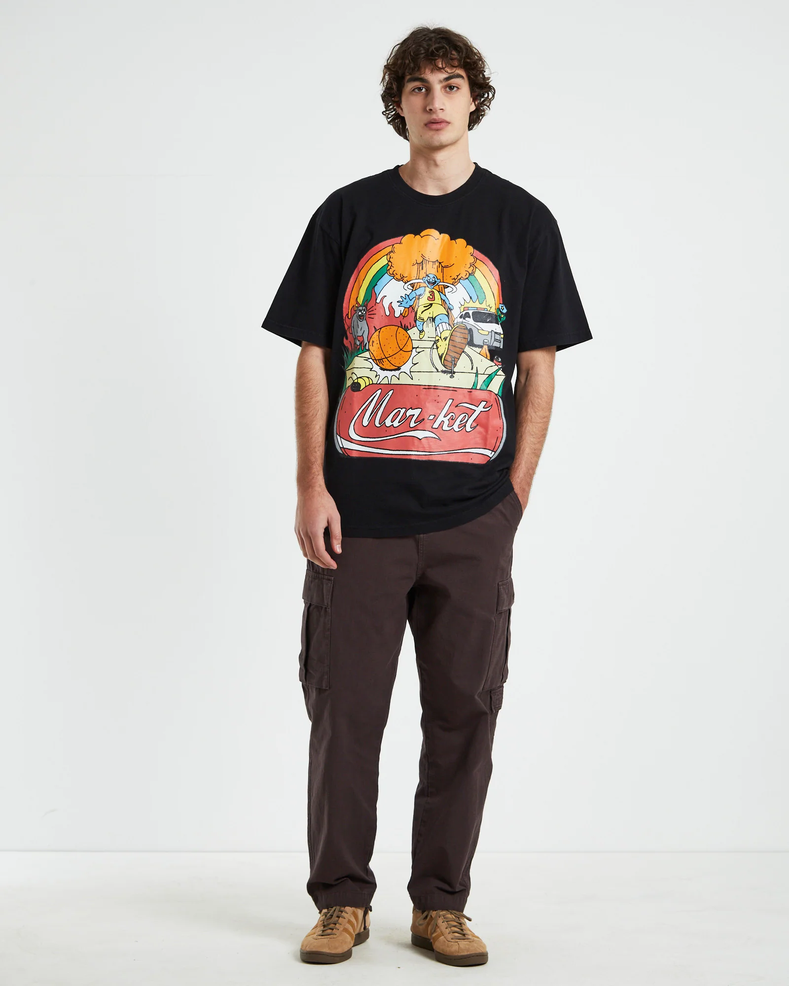 Good Day Short Sleeve T-Shirt in Vintage Black - Image 3