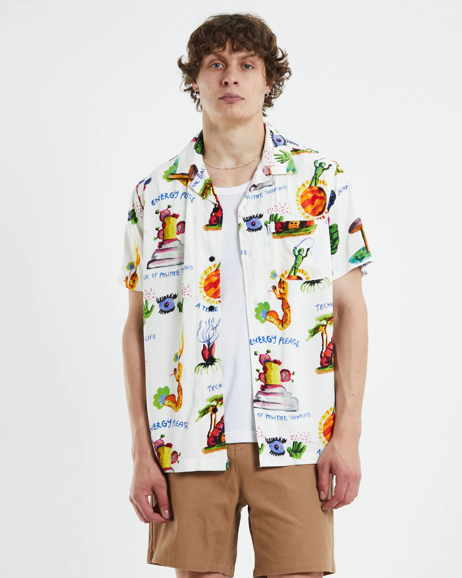 Grabbing Life Short Sleeve Shirt White