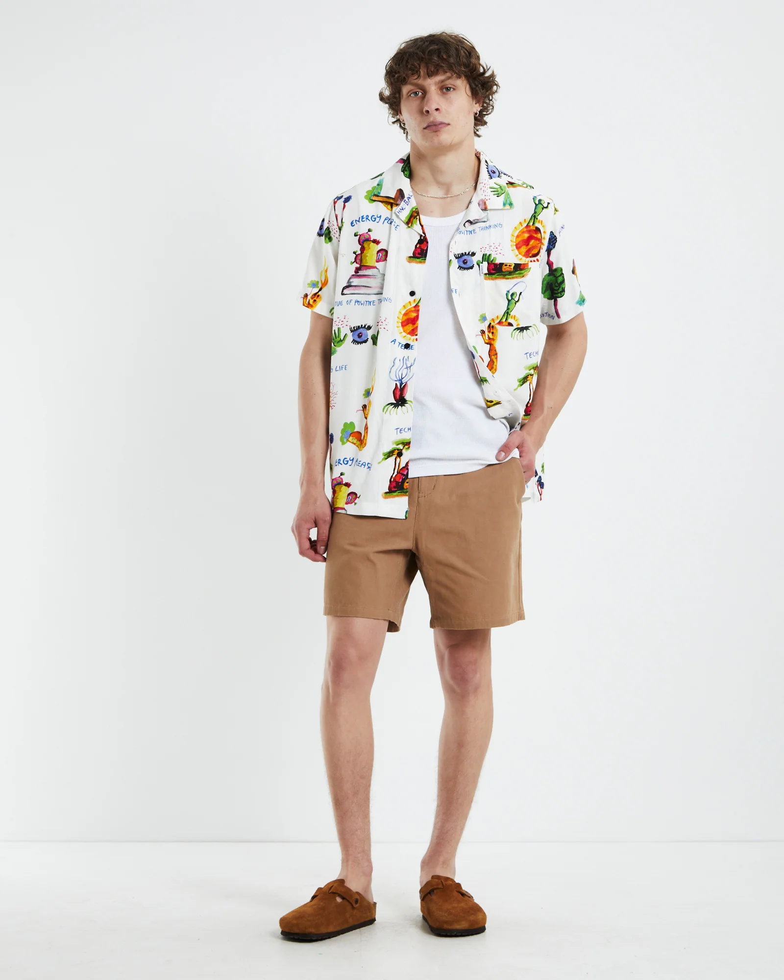Grabbing Life Short Sleeve Shirt White - Image 3
