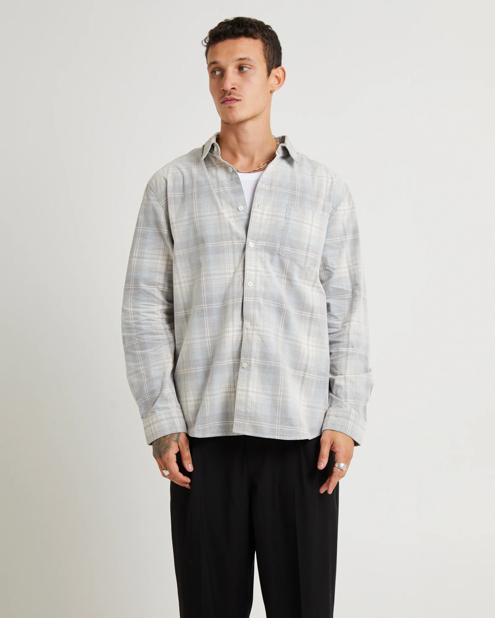 Grover Check Cord Ls Shirt - Image 3
