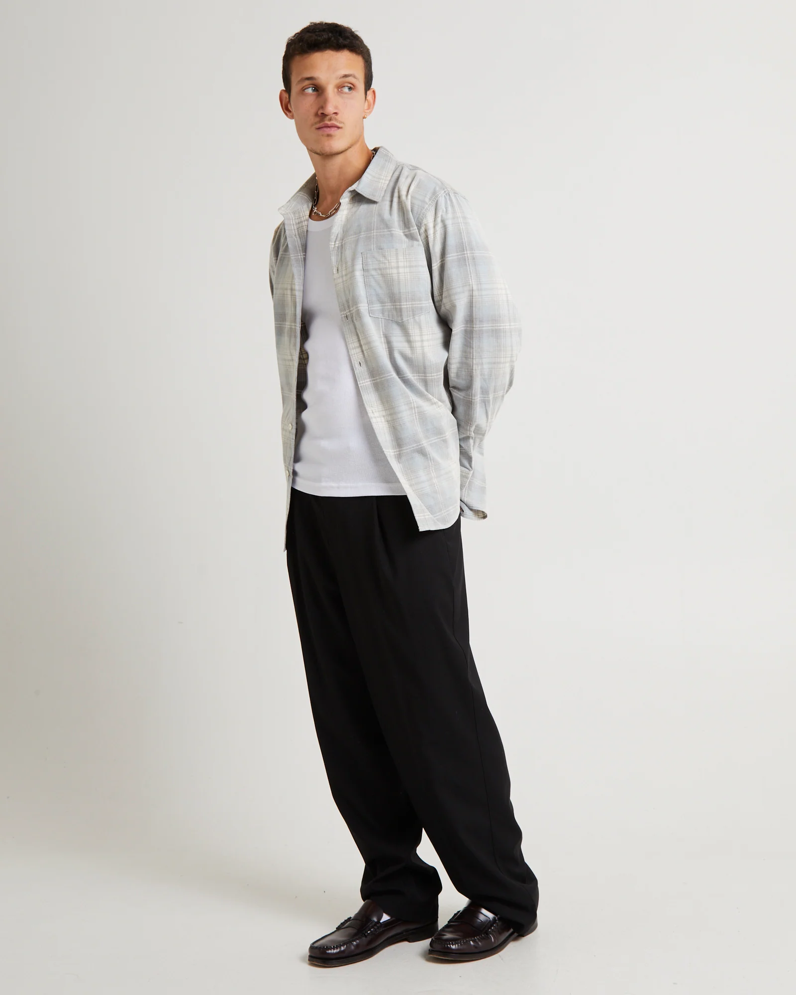 Grover Check Cord Ls Shirt - Image 4