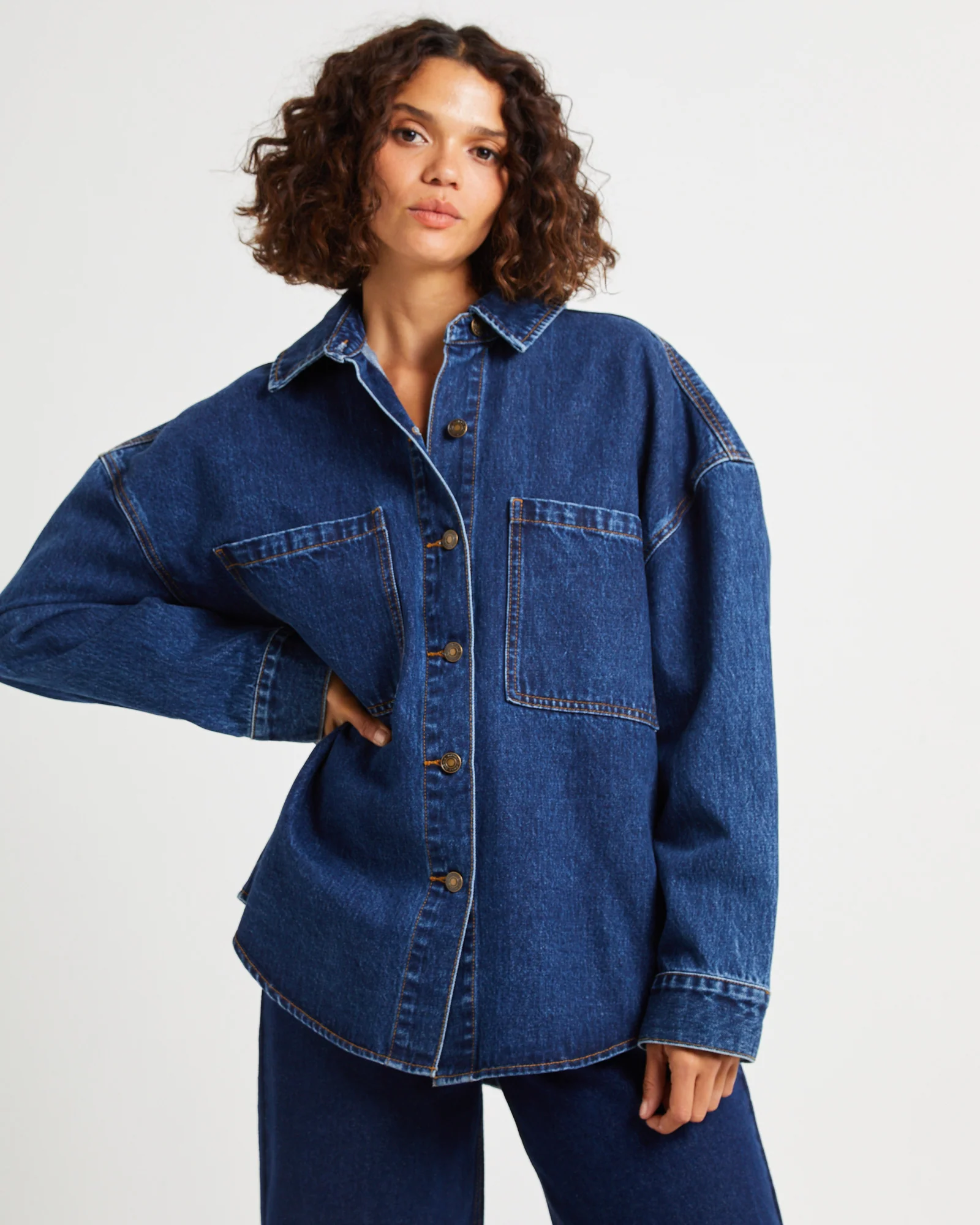 Hailey Denim Shirt Jacket - Image 5