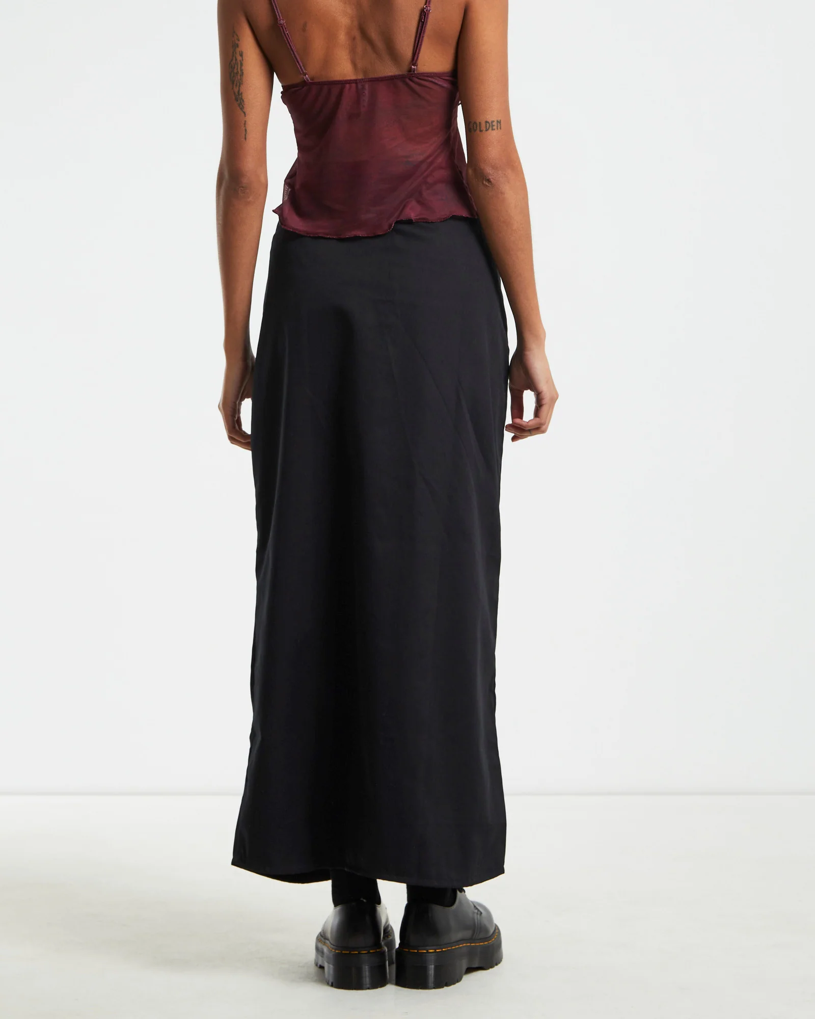 Haisley Cargo Maxi Skirt Black - Image 2