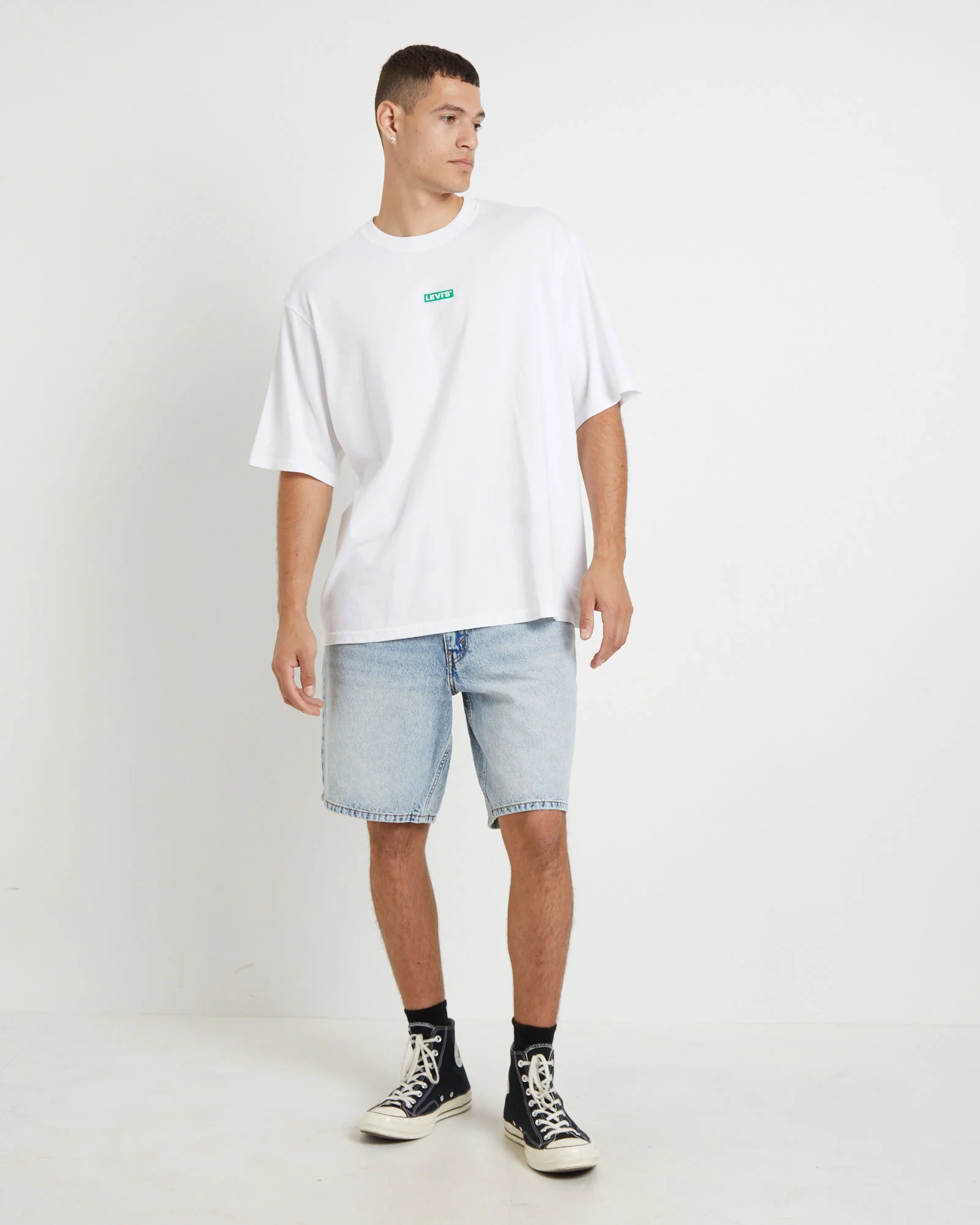 Half Sleeve Baby Tab T-Shirt in Bright White - Image 3