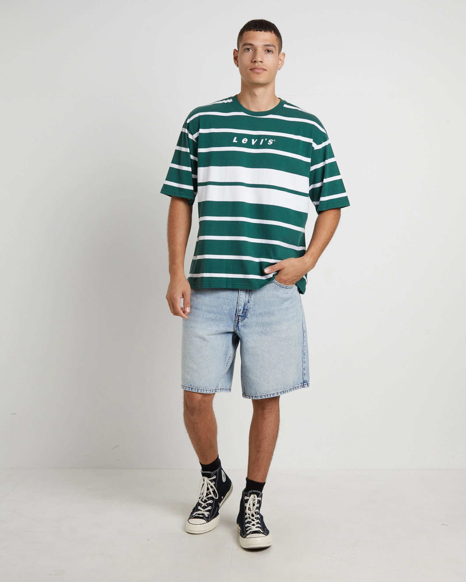 Half Sleeve T-Shirt in Hunter Green - Image 3
