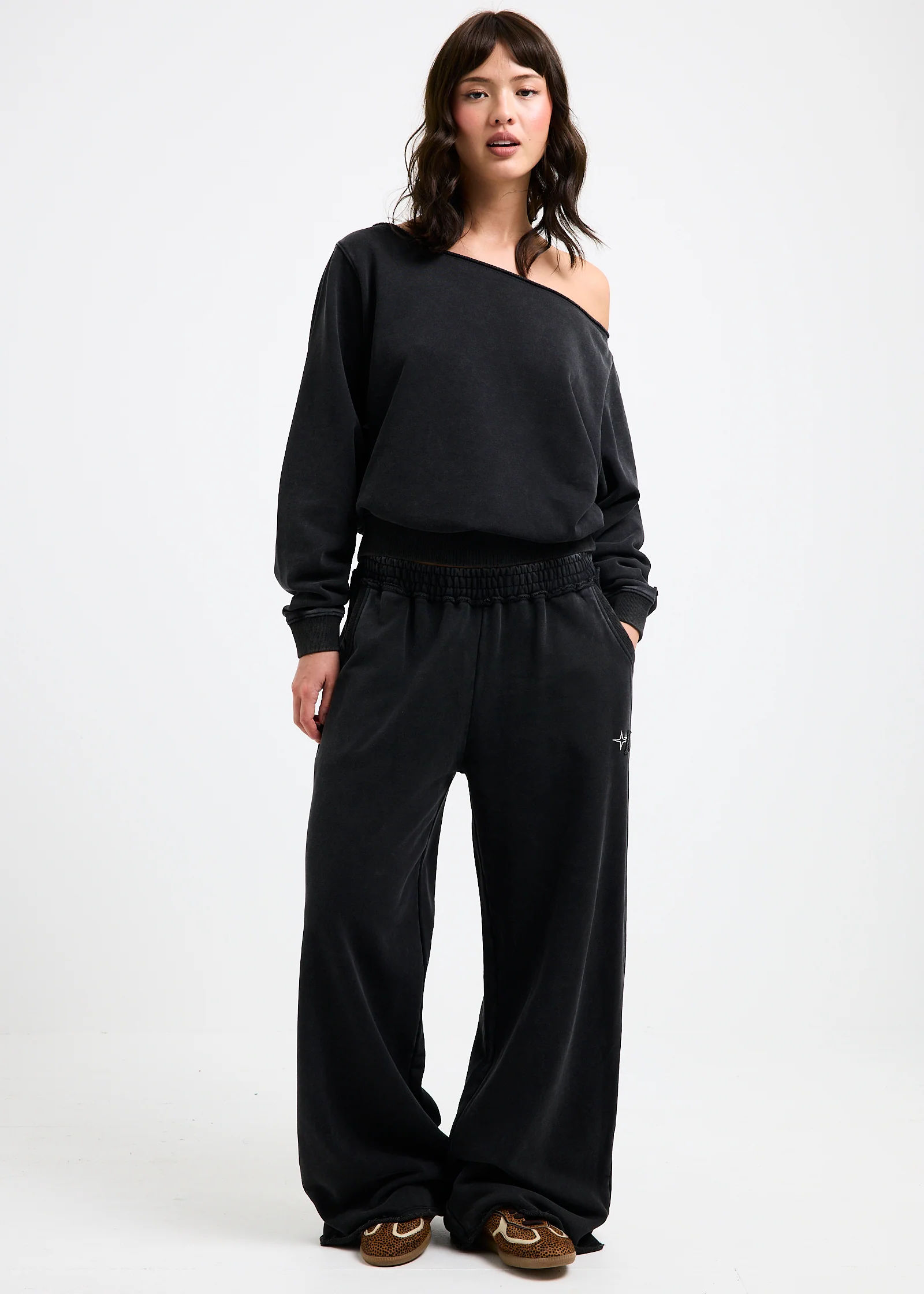 Hana Off Shoulder Fleece Jumper