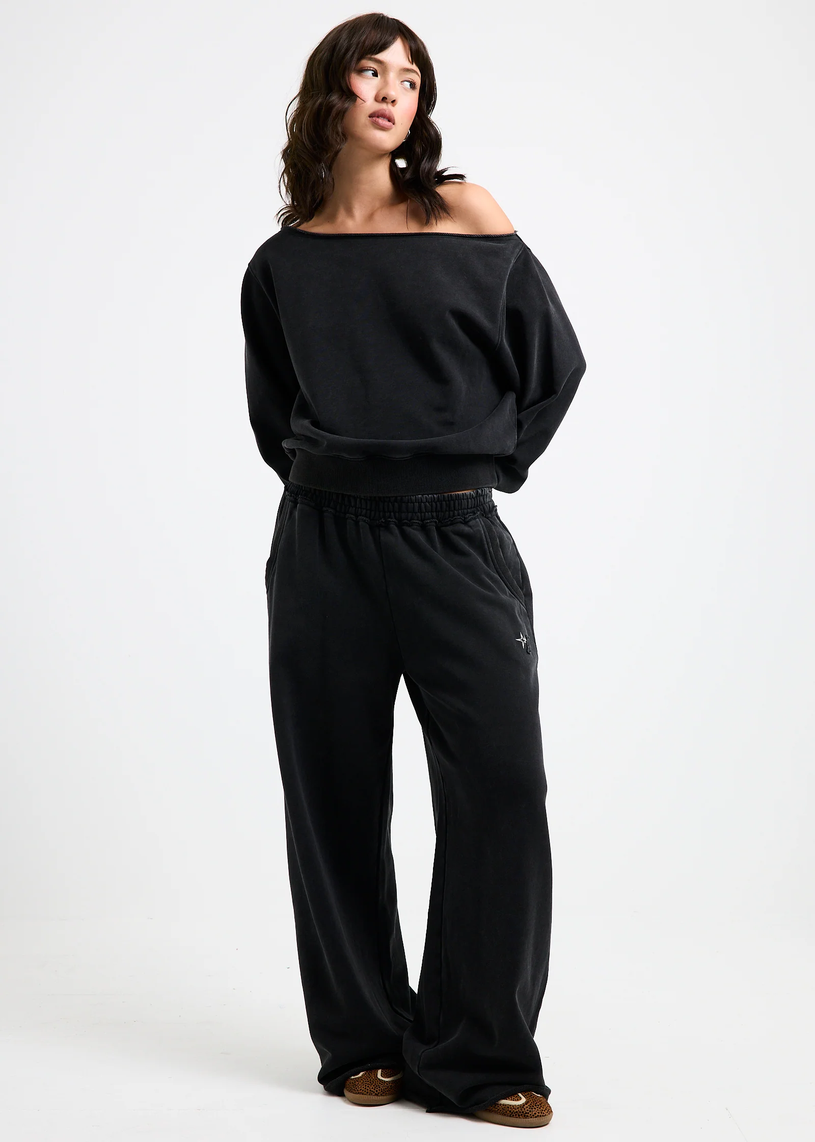 Hana Wide Leg Fleece Pants
