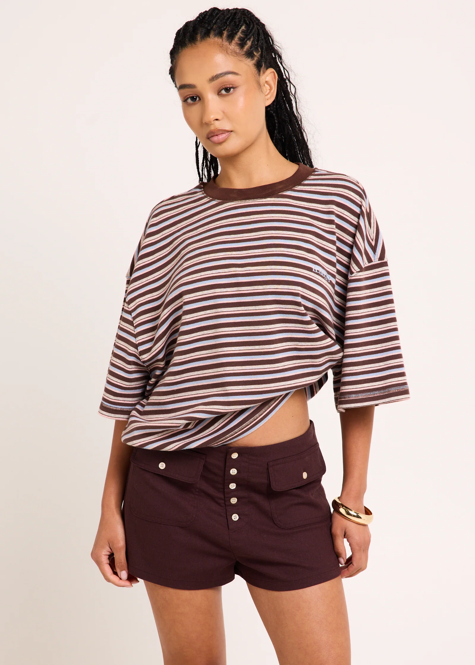 Harlem Striped Boyfriend T-Shirt