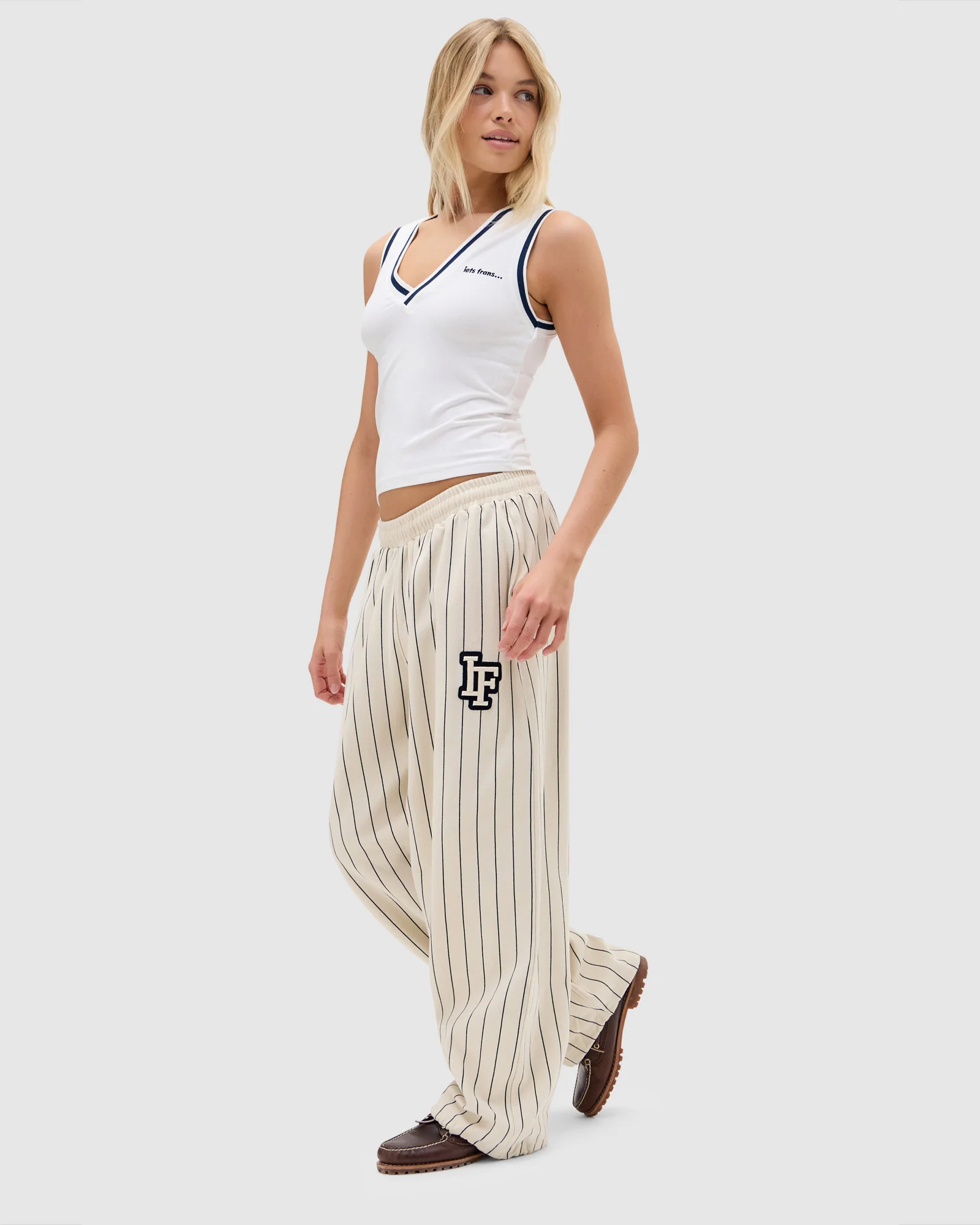 Harri Pinstripe Jogger Pants - Image 3