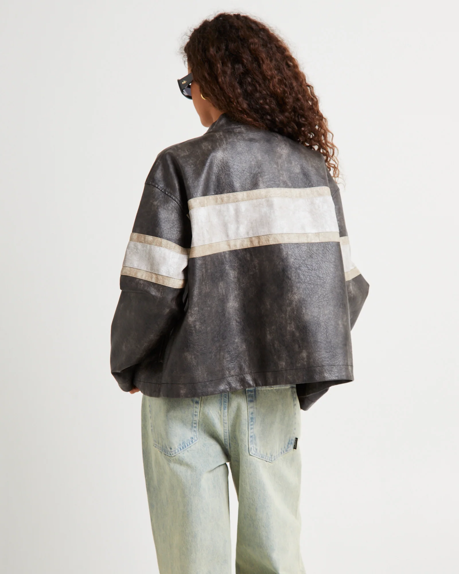 Harvey Distressed Biker Jacket - Image 2