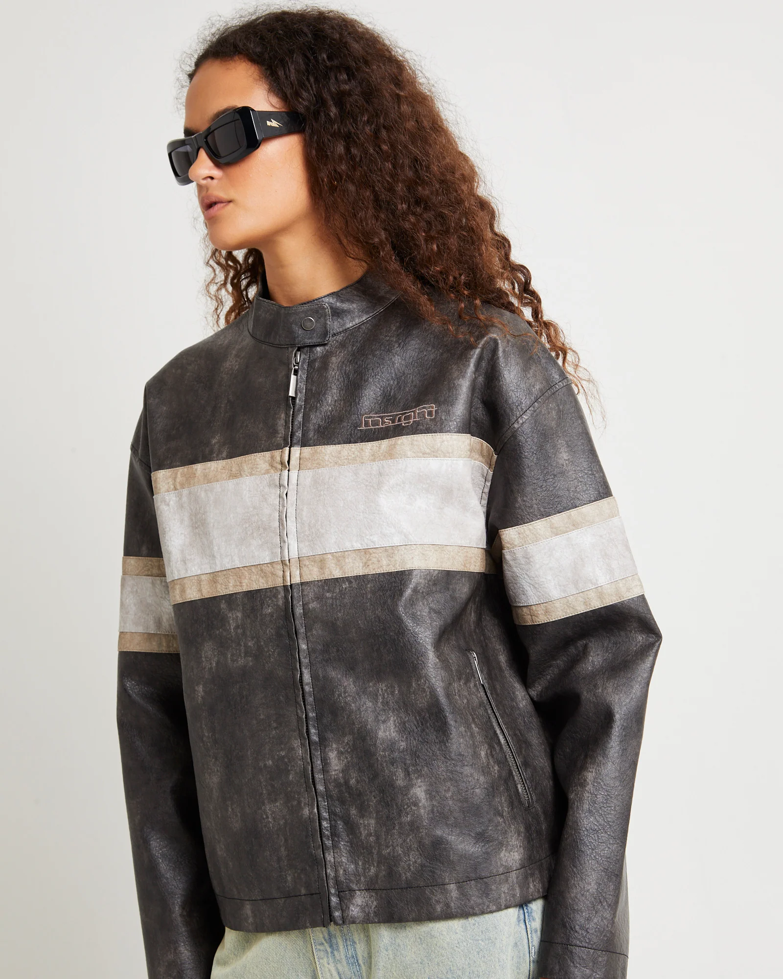 Harvey Distressed Biker Jacket - Image 5