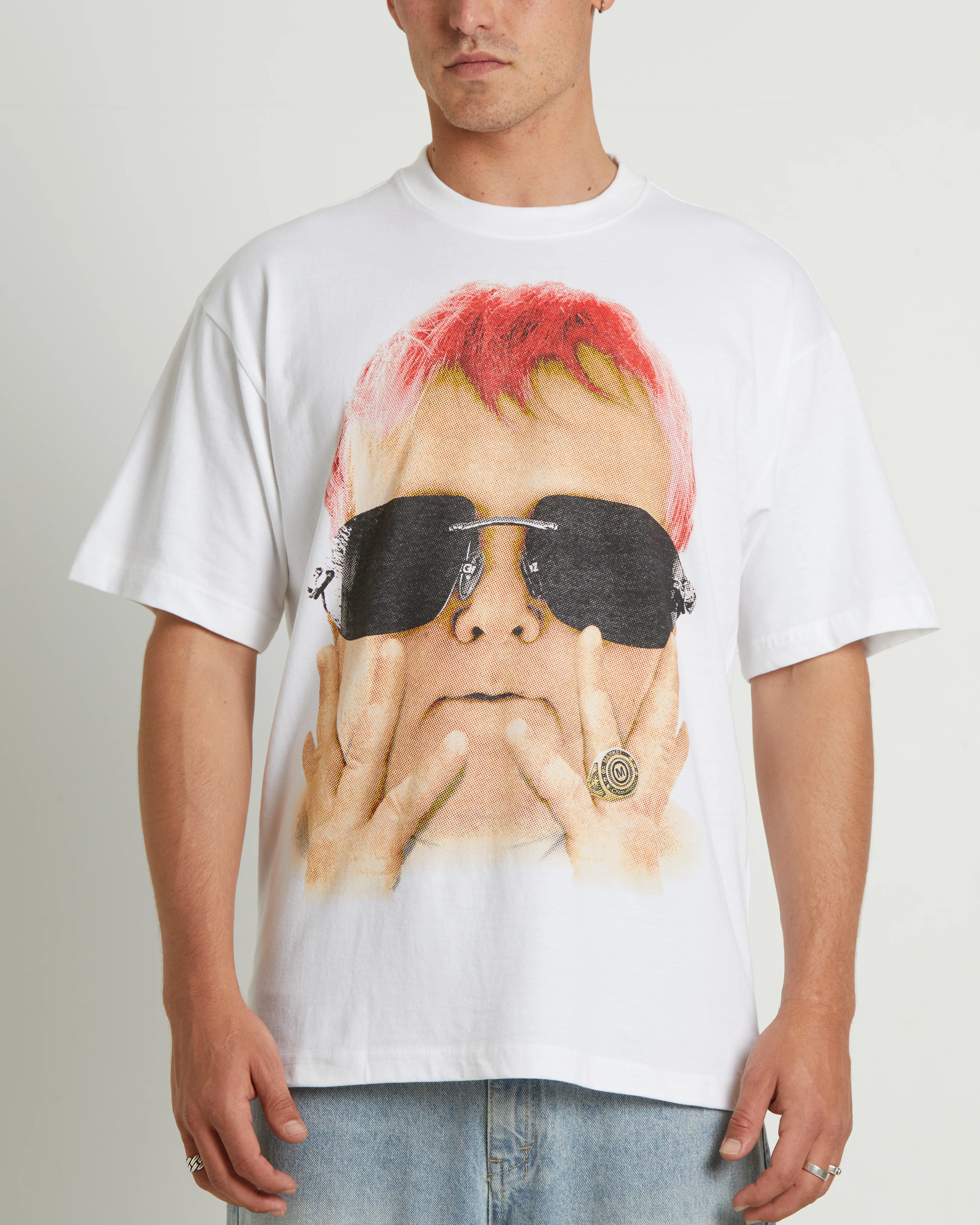 Hasbulla Ring Short Sleeve T-Shirt in White - Image 5