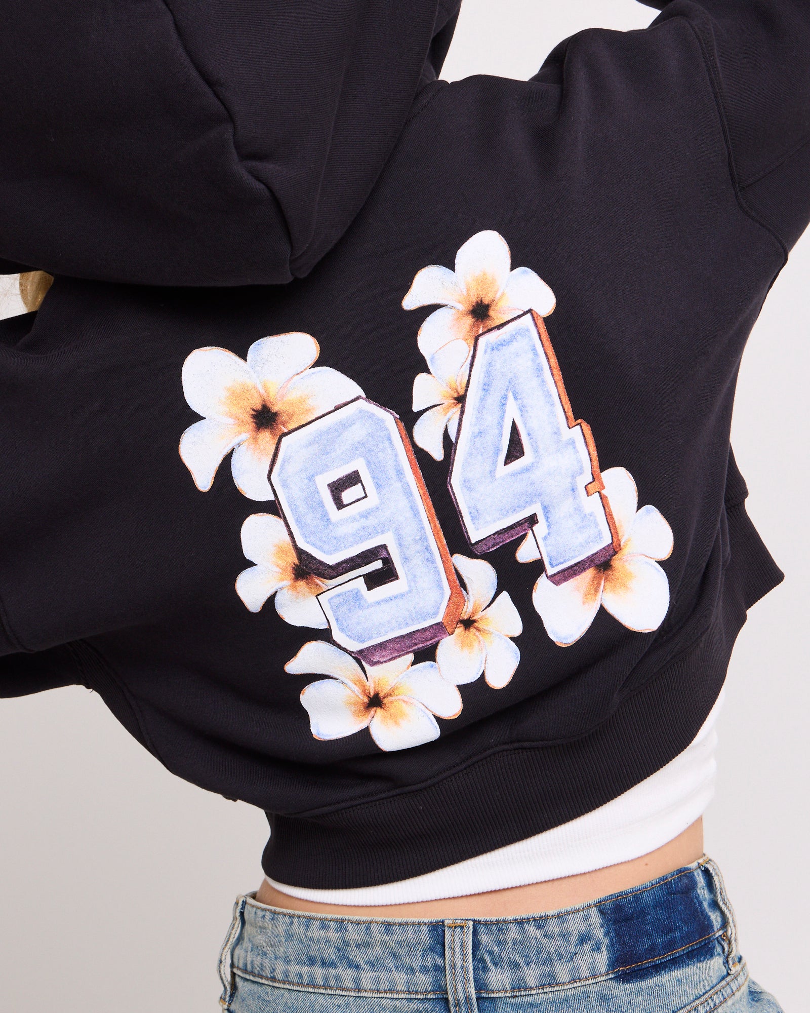 Hawaii Route 94 Cropped Zip Hoodie - Image 5