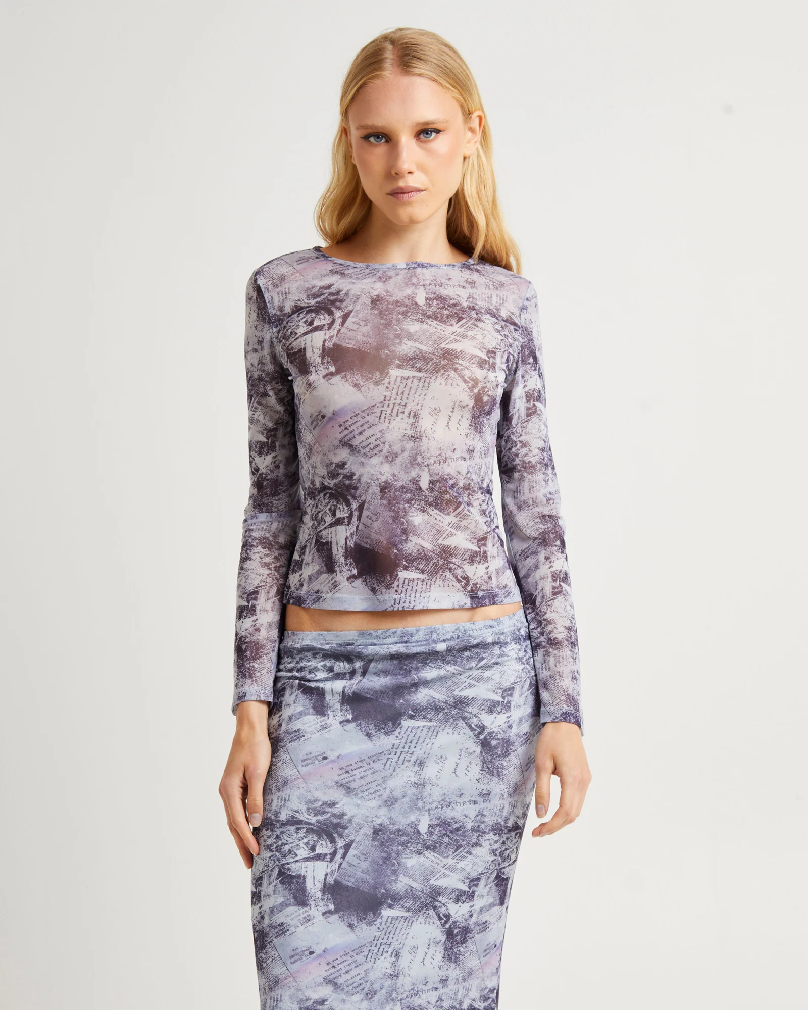 Hazy Mesh Long Sleeve Top - Image 2