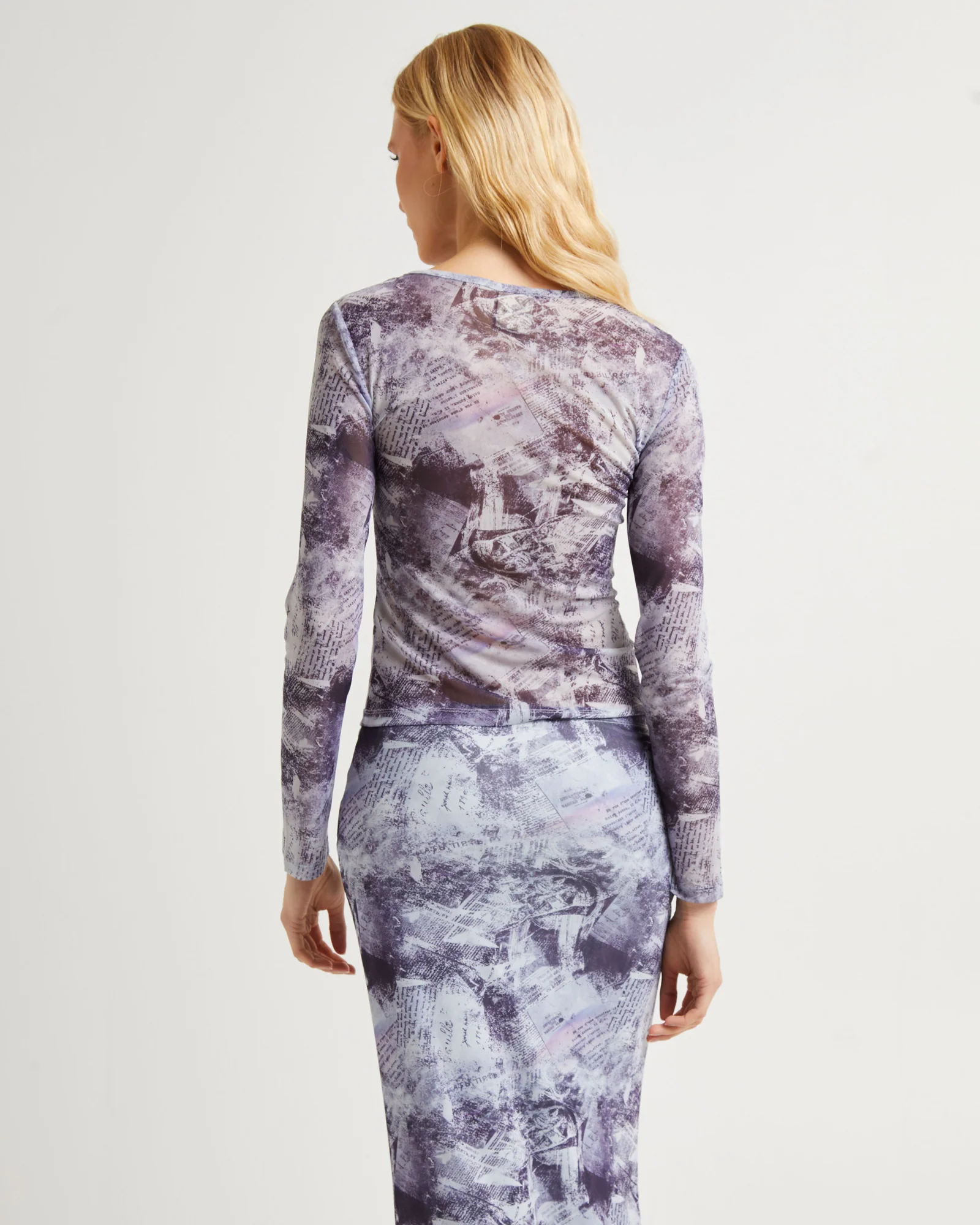 Hazy Mesh Long Sleeve Top - Image 3