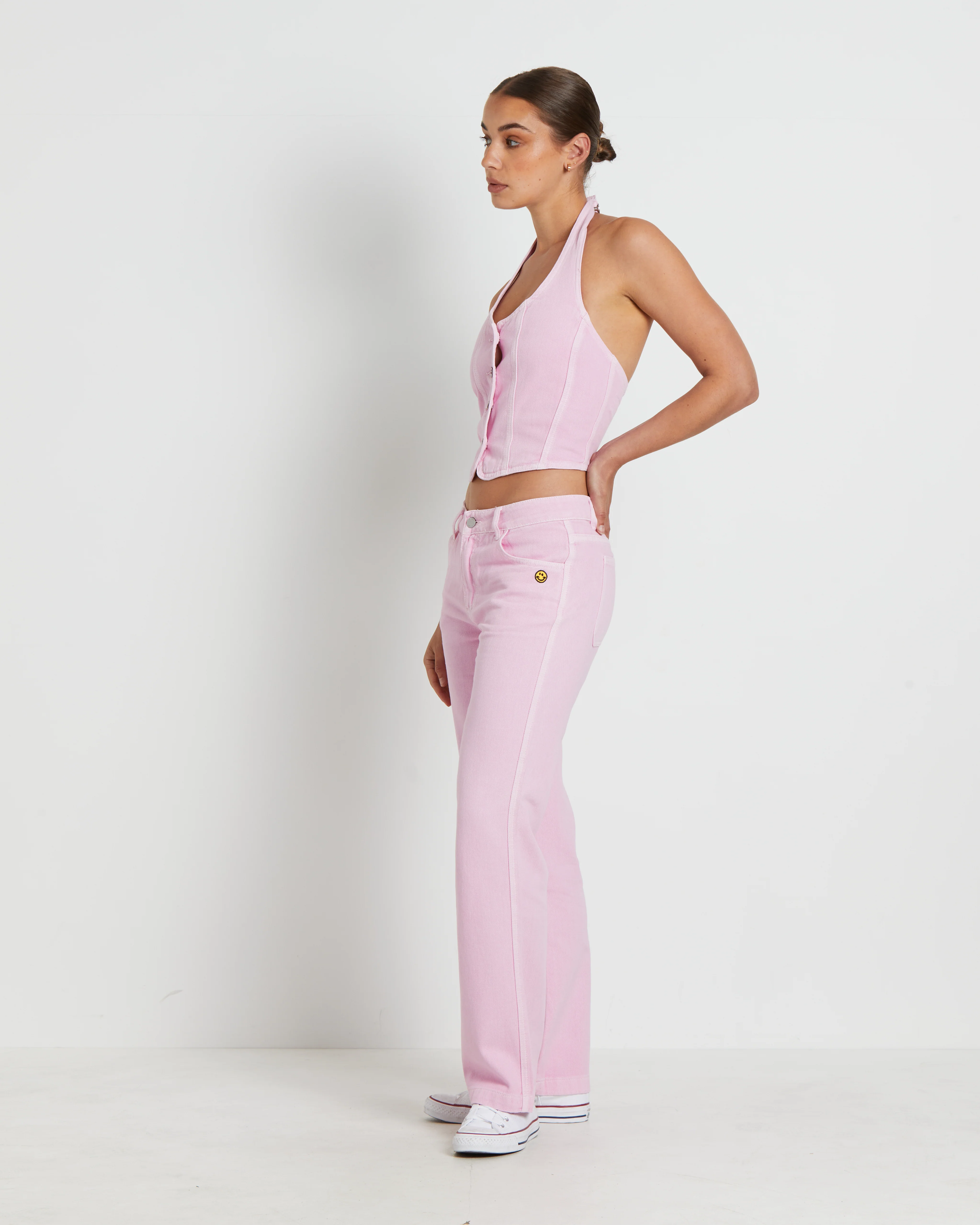 Heavenly People Vest in Baby Pink - Image 4